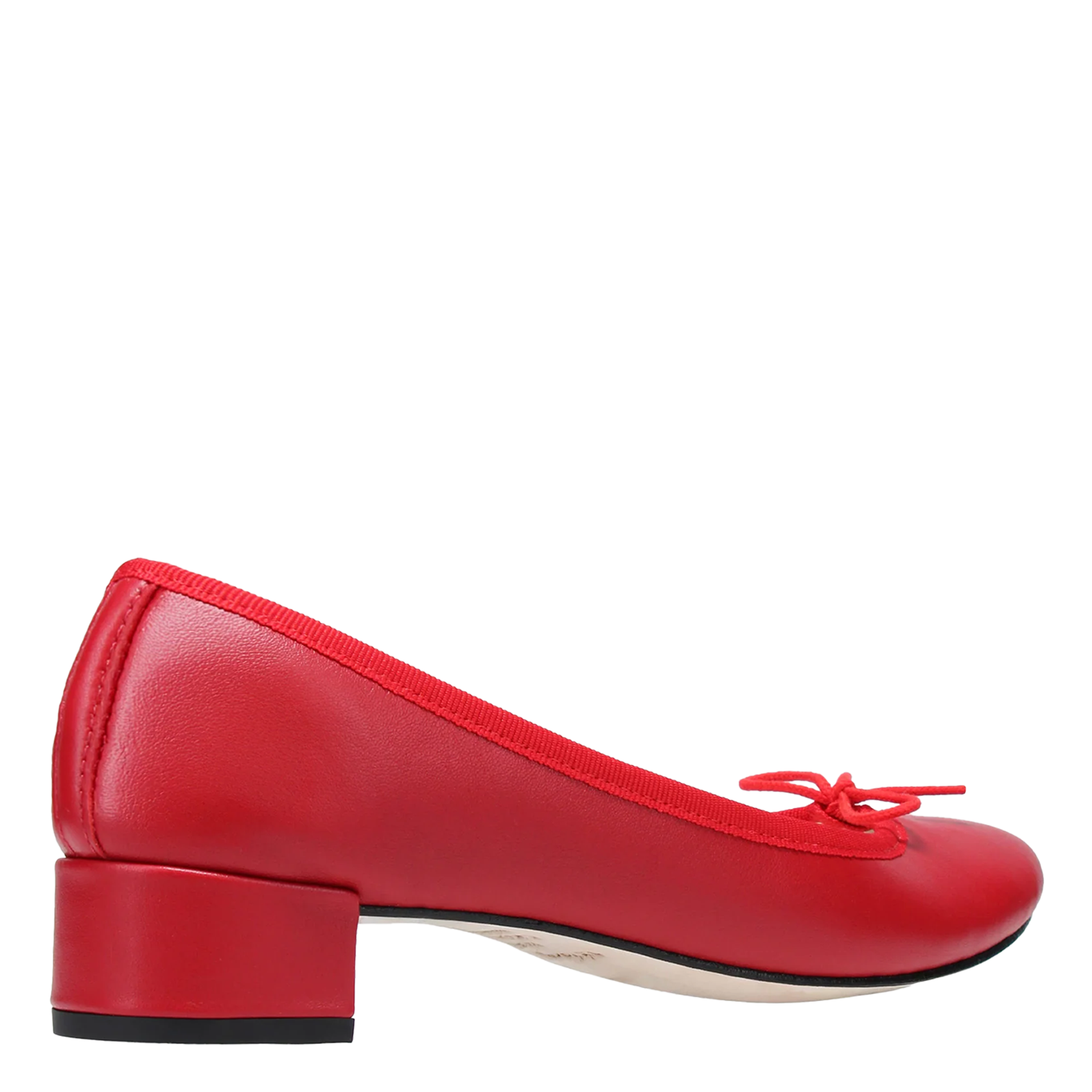 Ballerines à petits talons en cuir camille REPETTO Rouge