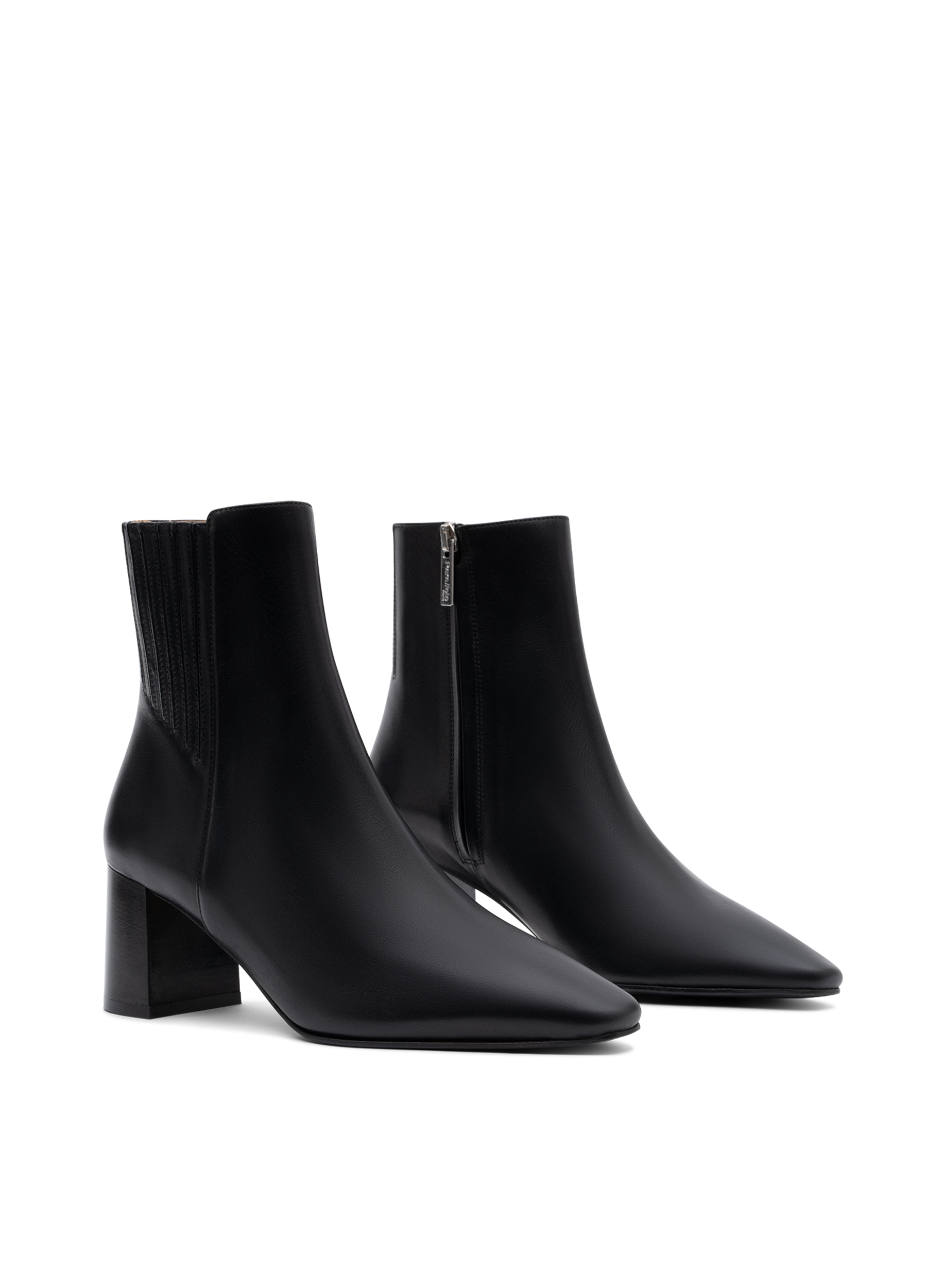 Bottines novo en veau lisse PARALLELE Noir