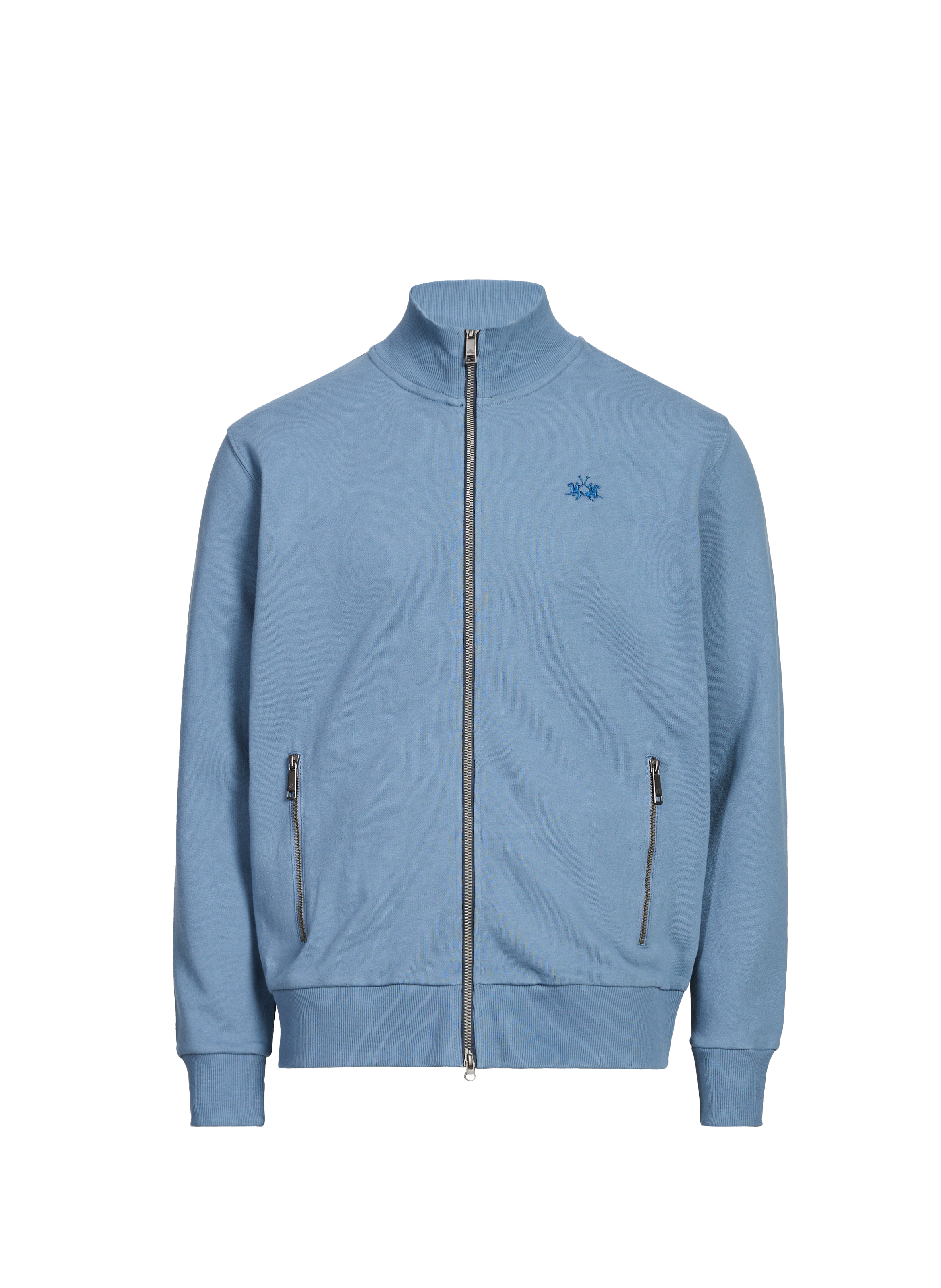 LA MARTINA High-neck cotton vest Blue