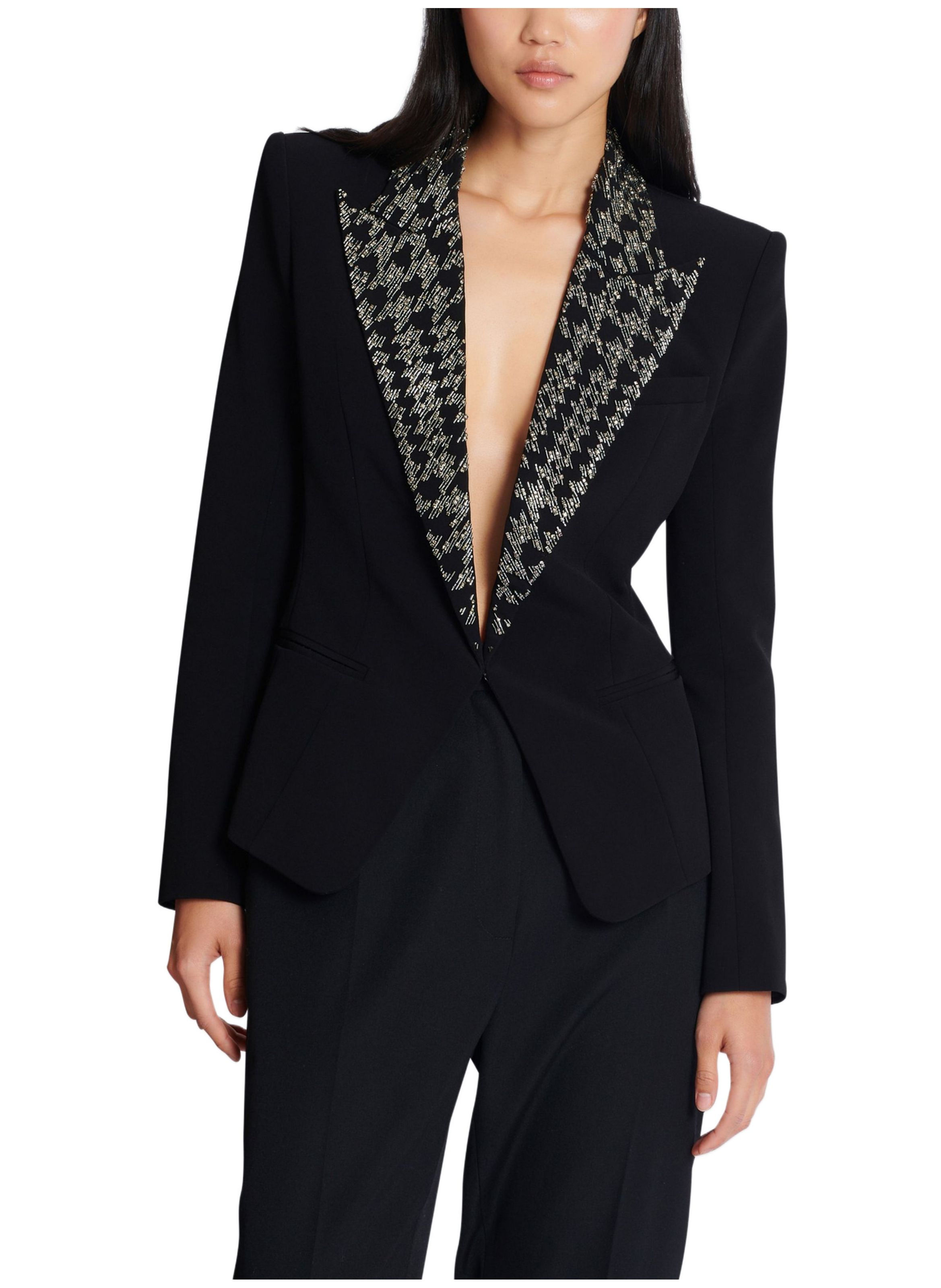 Veste 6 boutons brodée BALMAIN Noir