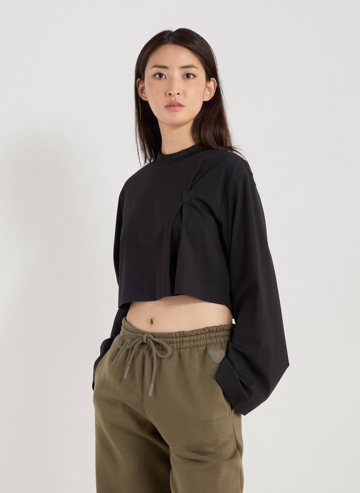 GERTRUDE ET GASTON Short-sleeve Ava long-sleeve T-shirt Black