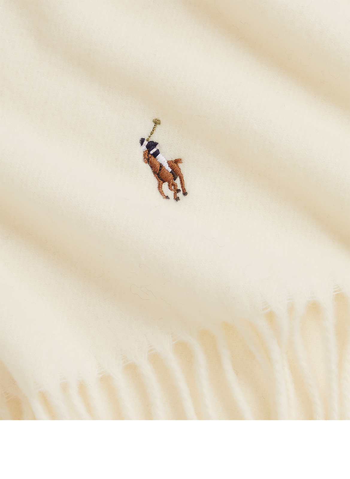 Scarf with a plain and checked appearance POLO RALPH LAUREN Beige