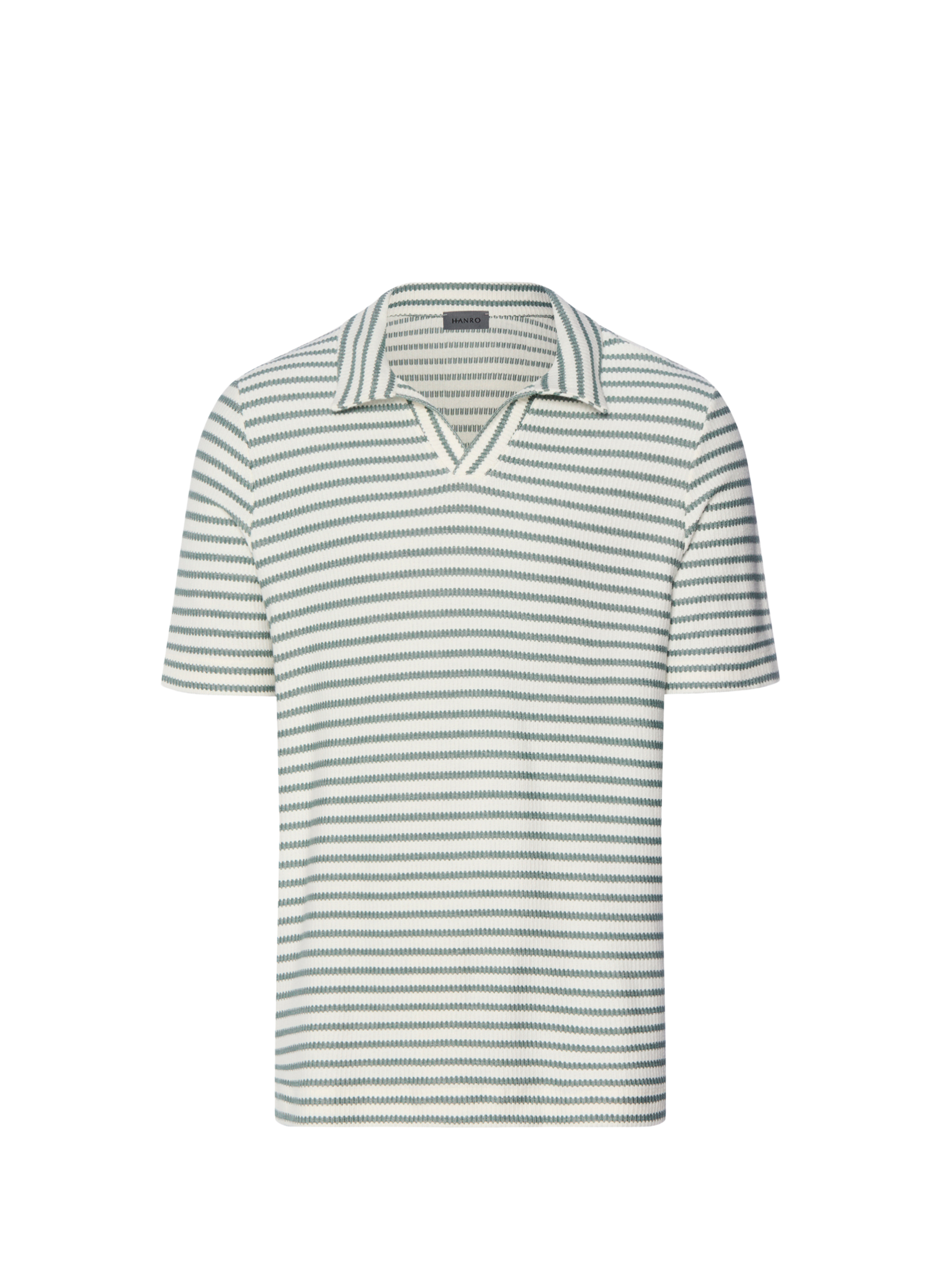 T-shirt Travel à rayures en coton HANRO Vert