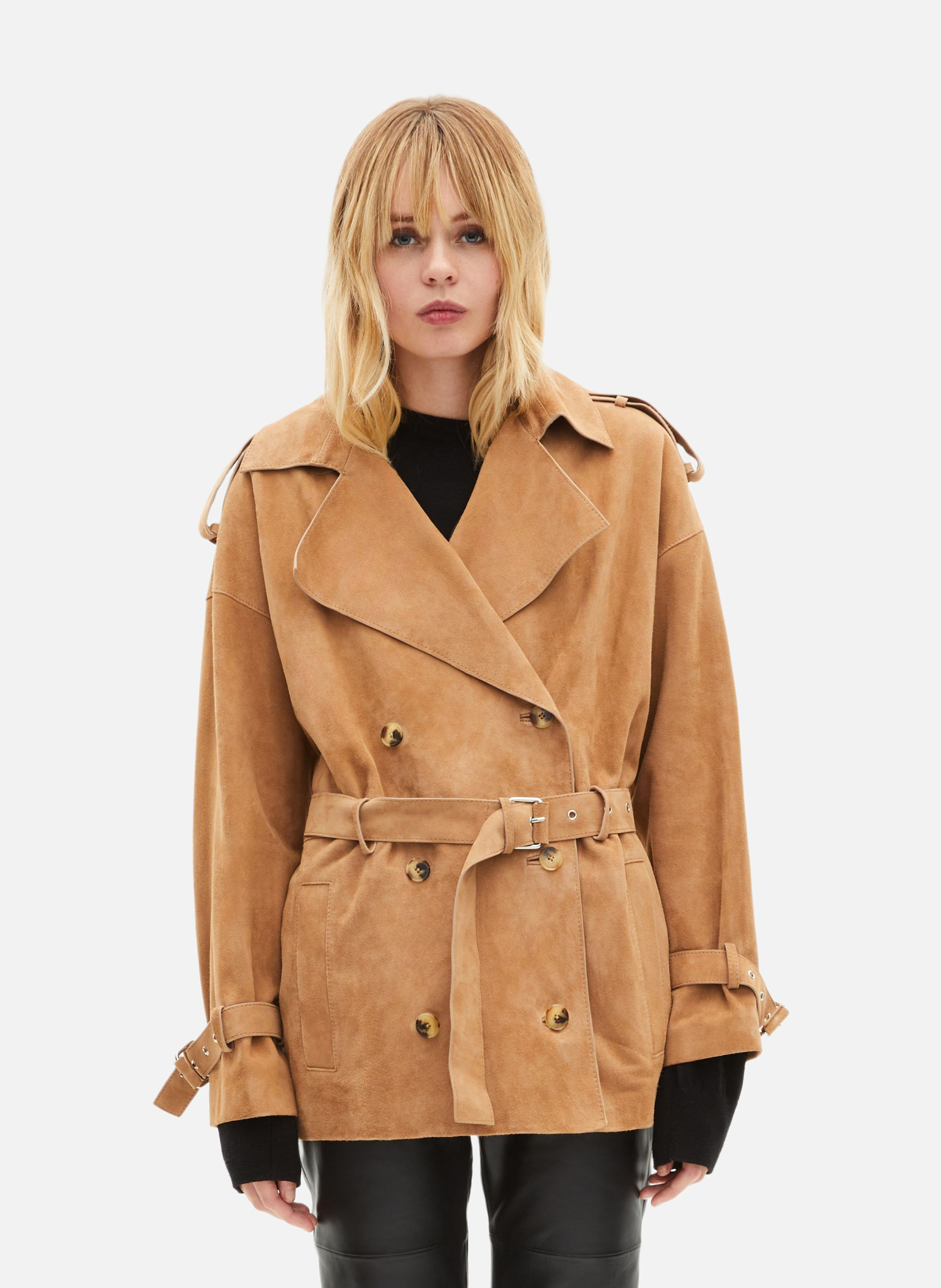 Blouson en cuir THE KOOPLES Beige