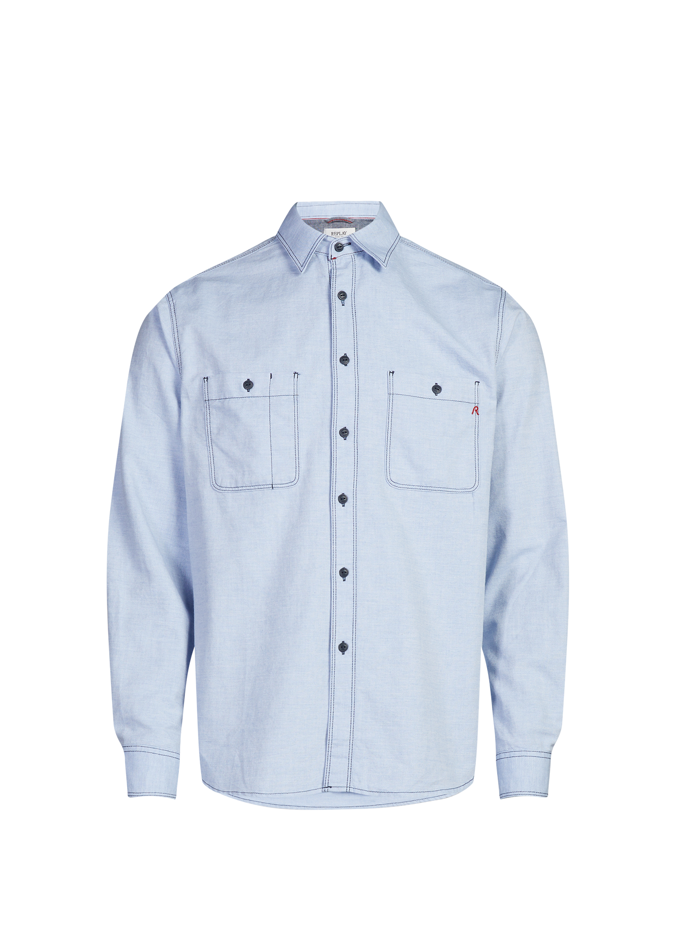 Classic cotton shirt REPLAY Blue