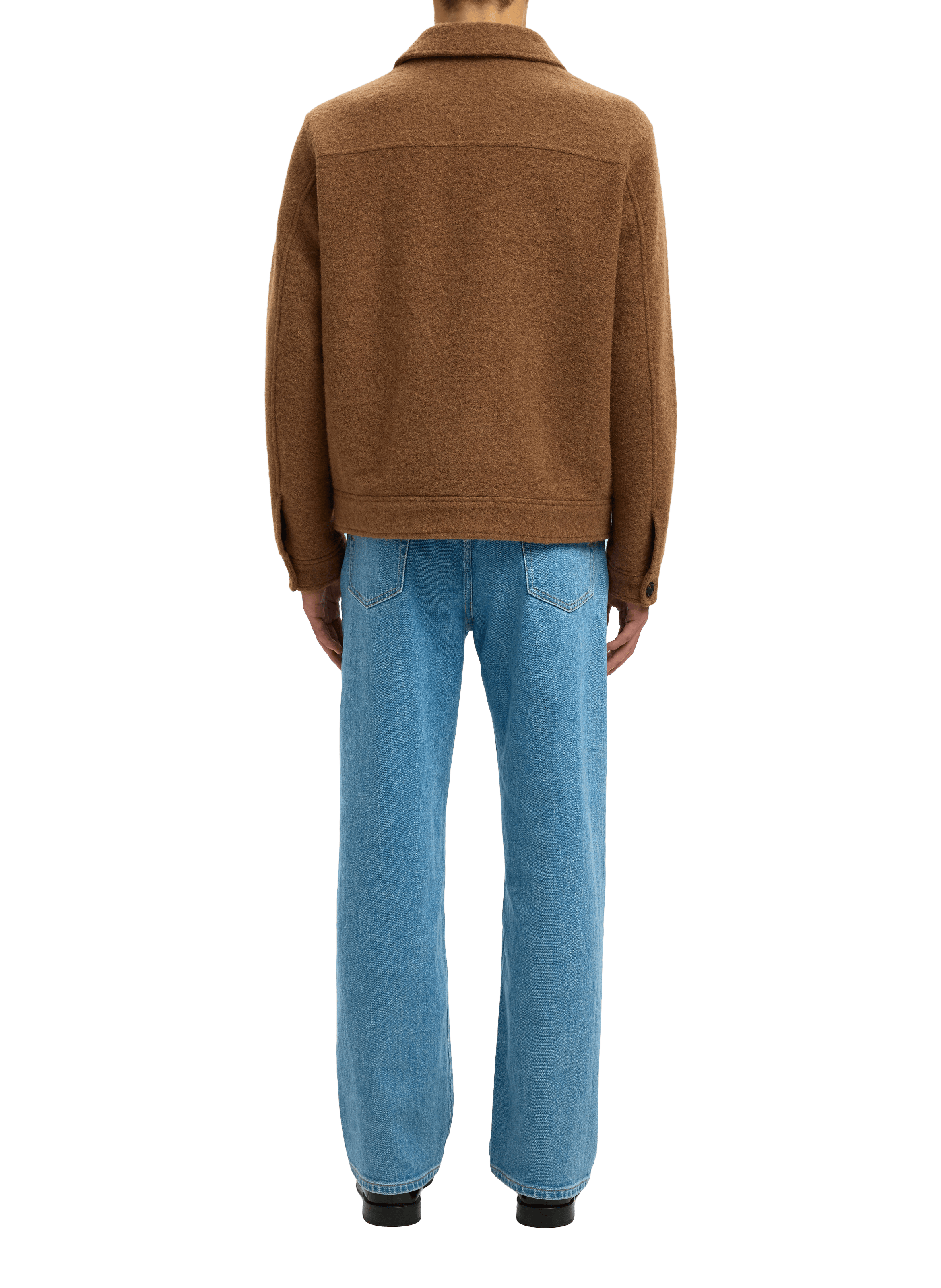 Wool-blend jacket SELECTED Brown