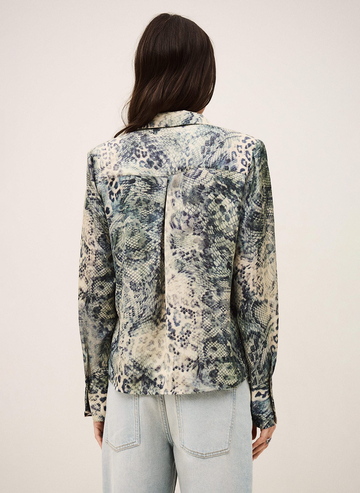 Chemise droite col classique imprimée cornelia BA&SH Bleu