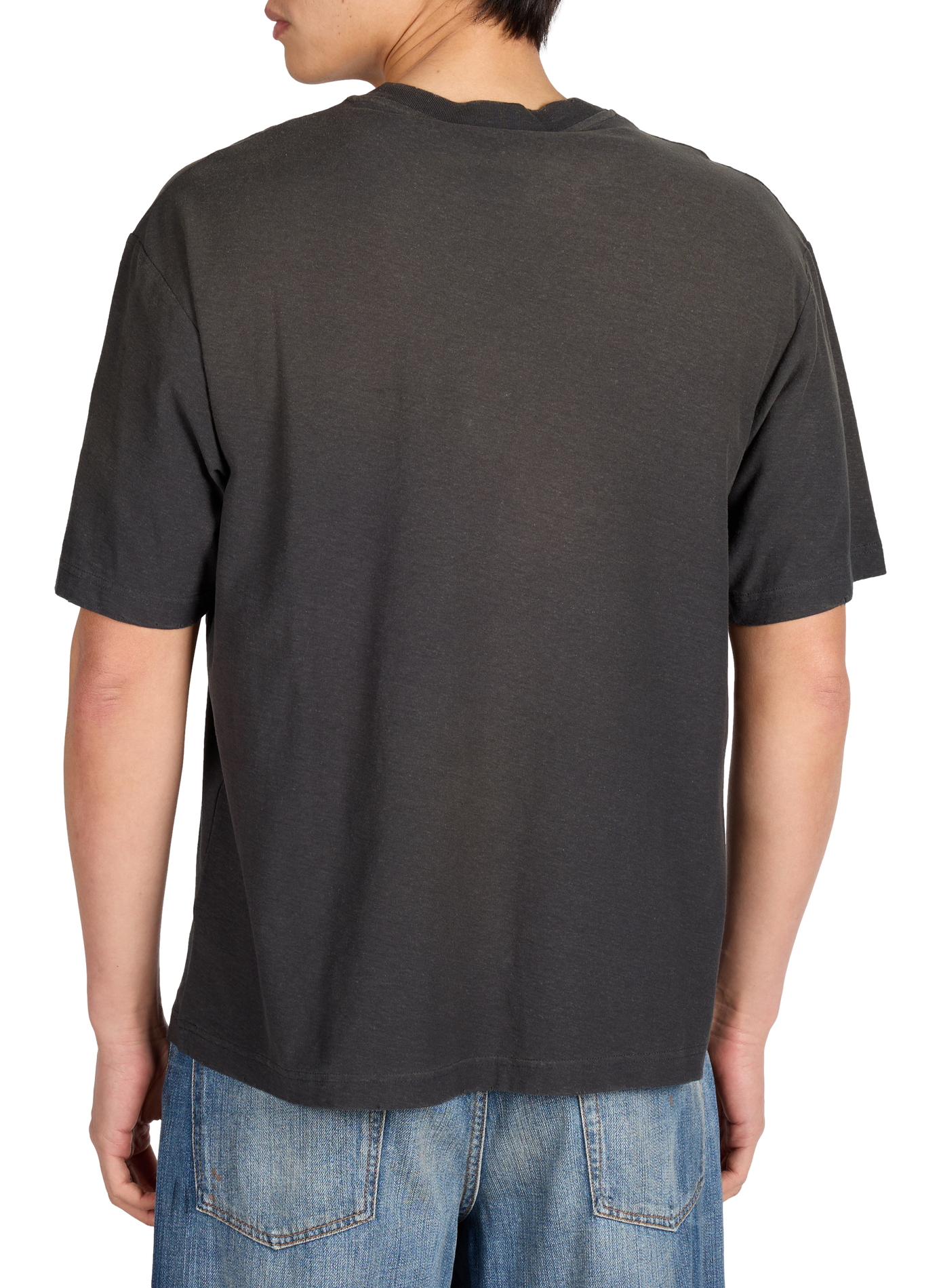 Cotton and hemp t-shirt ACNE STUDIOS Black