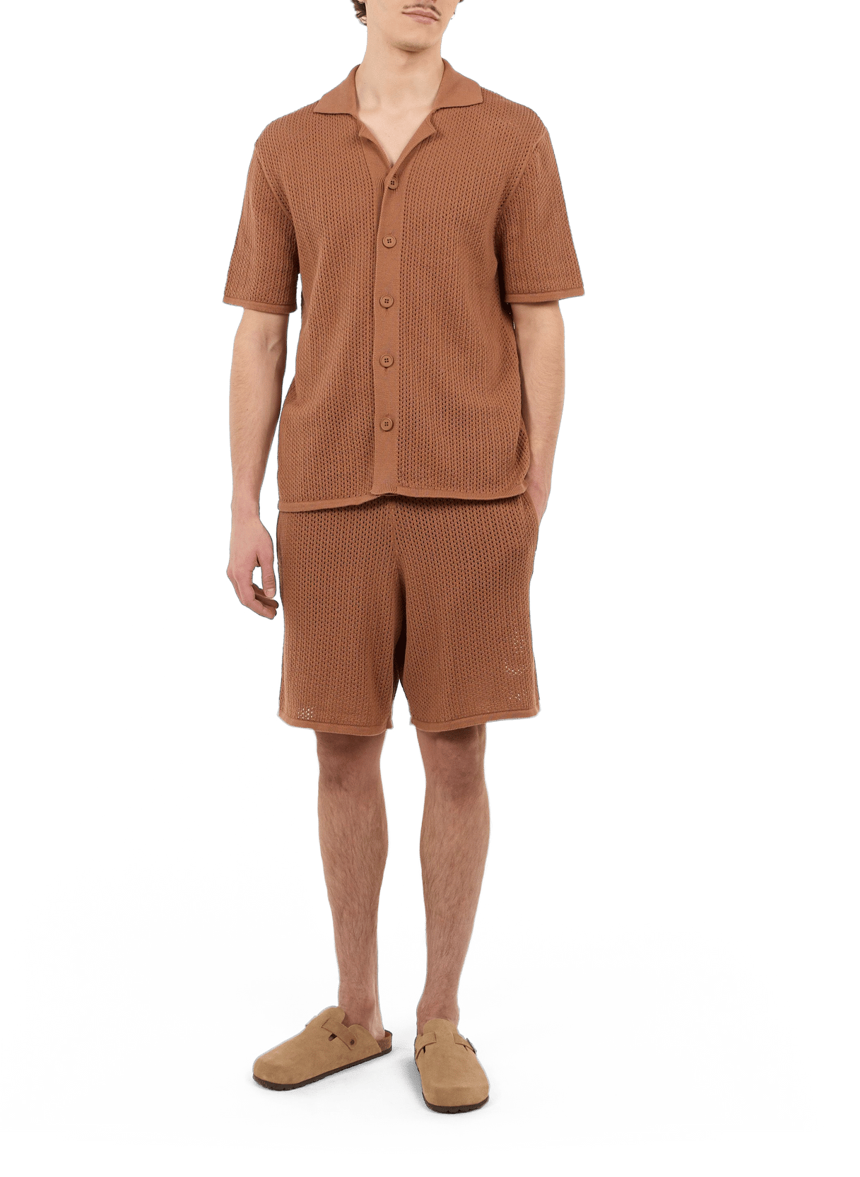 Hesch cotton openwork shirt SAISON 1865 Brown