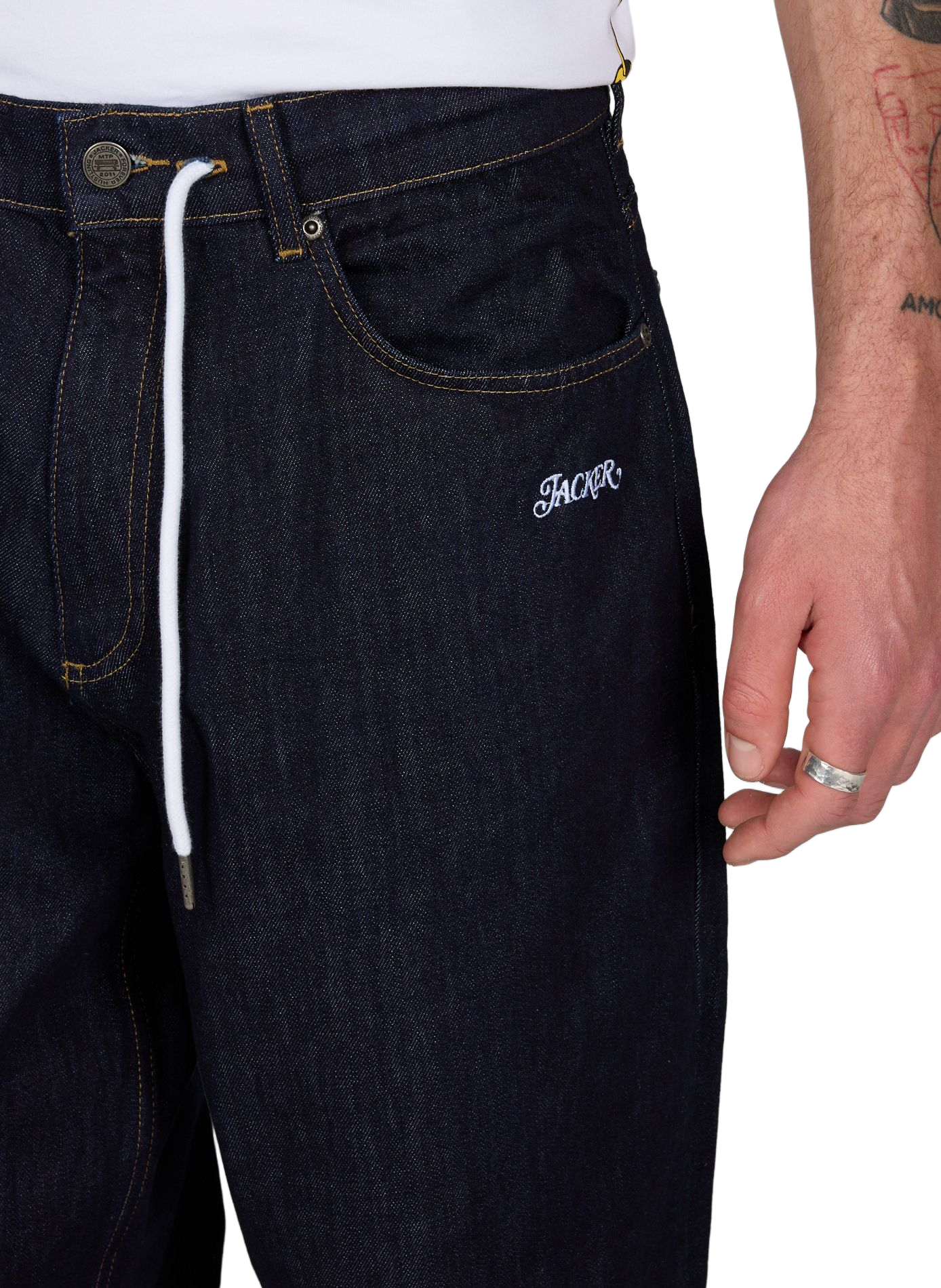 Jean baggy Raw JACKER. Bleu