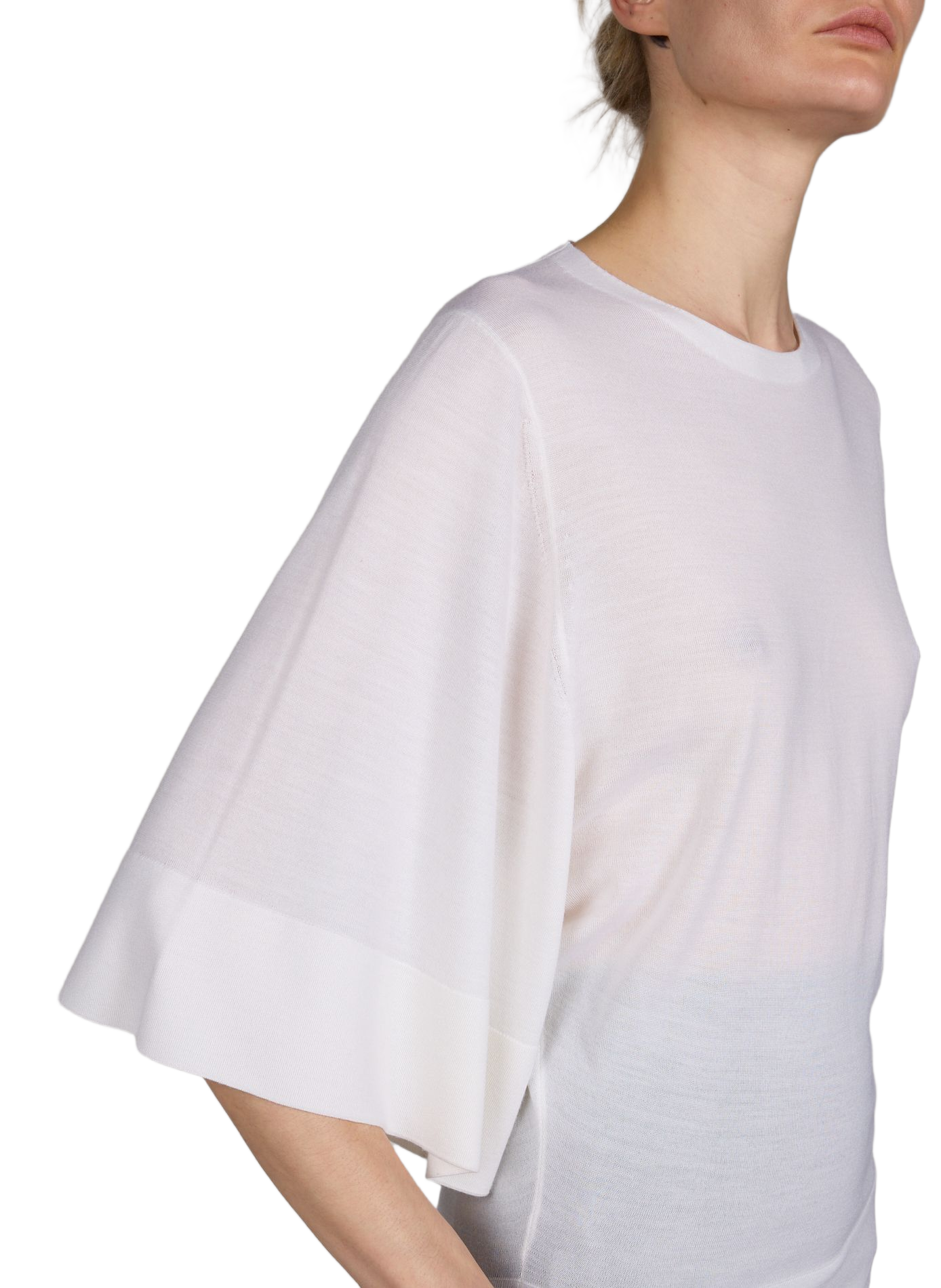 Top Mananco in virgin wool and silk JACQUEMUS White