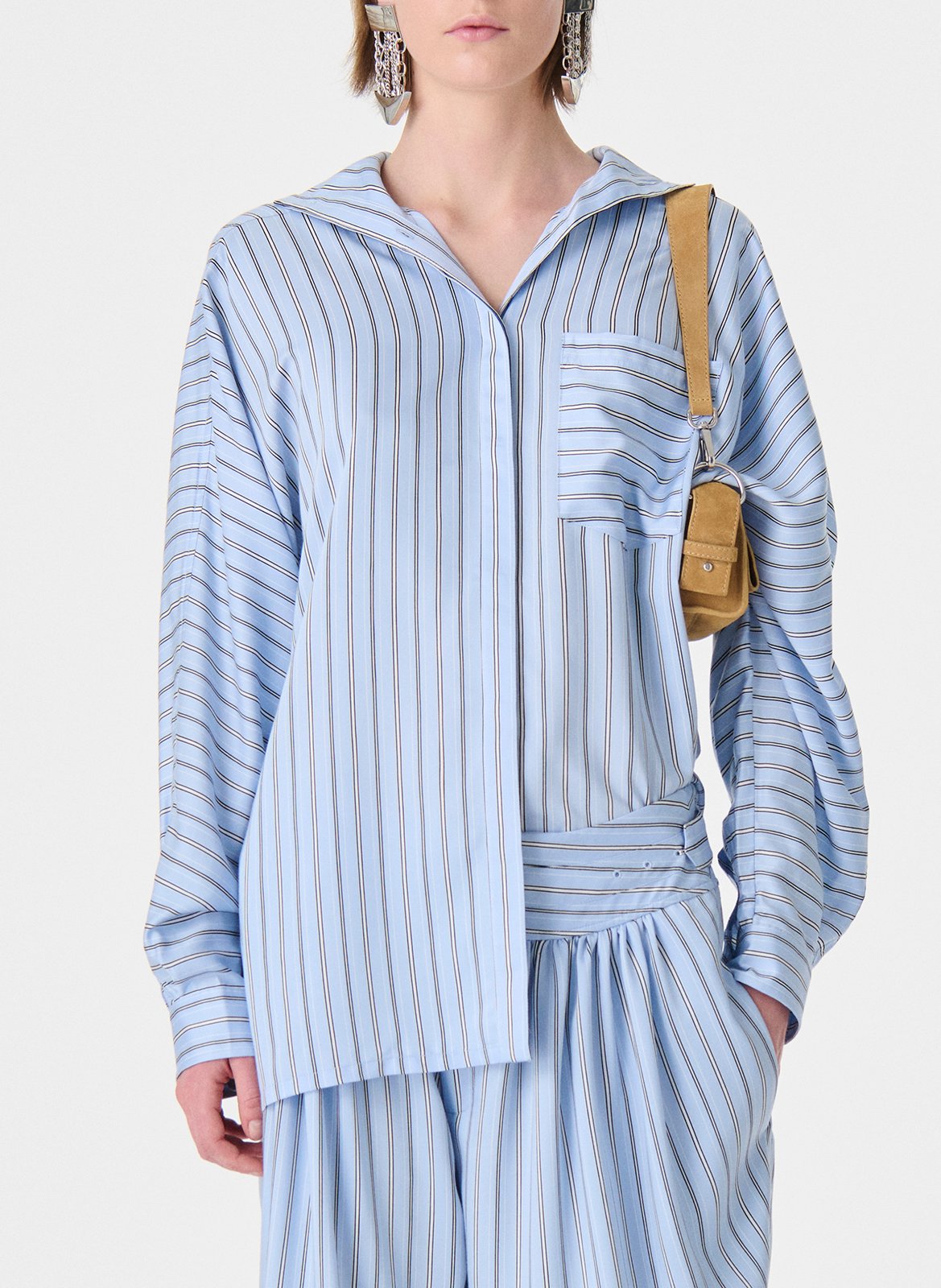 Chemise ample à rayures nynnon IRO Bleu