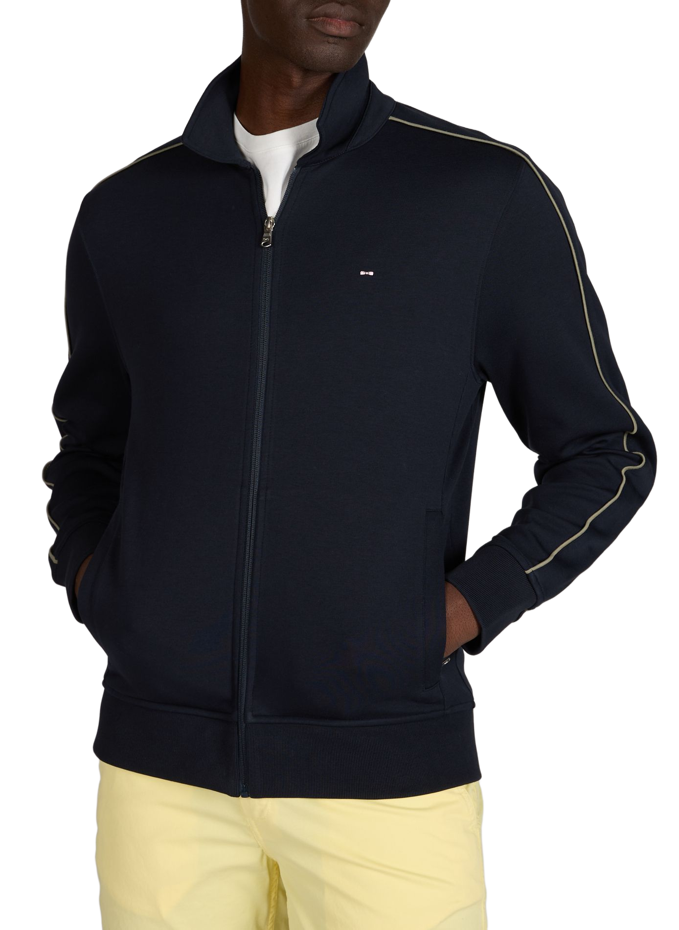 Gilet col montant zippé uni EDEN PARK Bleu