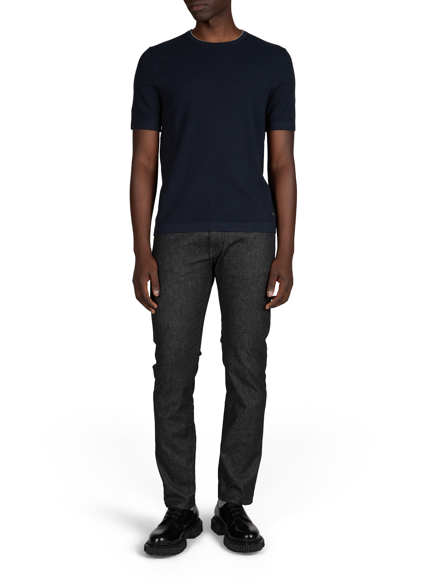 Maglia in maglia di cotone misto PIERRE CARDIN Blu