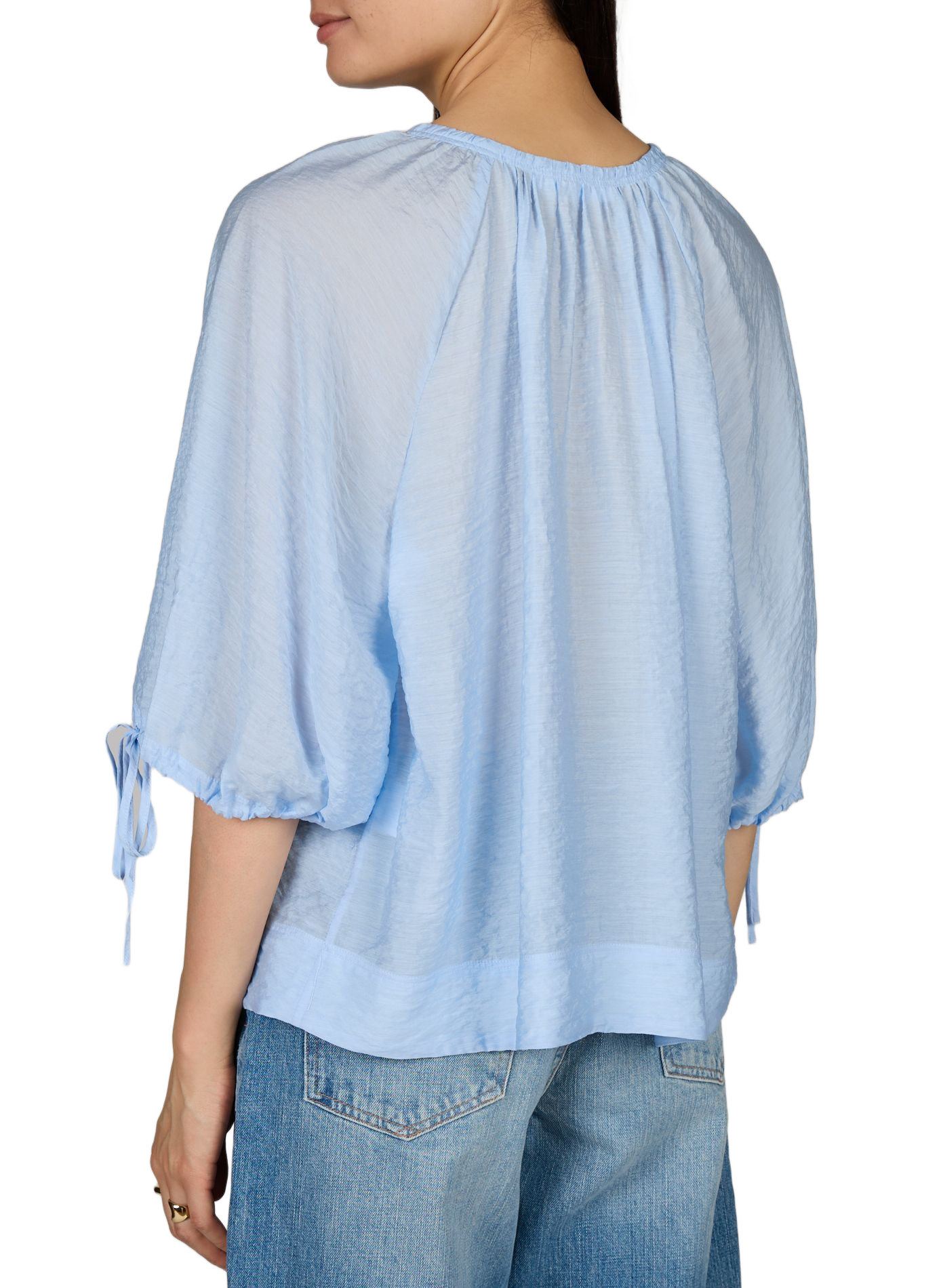 Satin Oversized Samatera Blouse SAMSOE SAMSOE Blue
