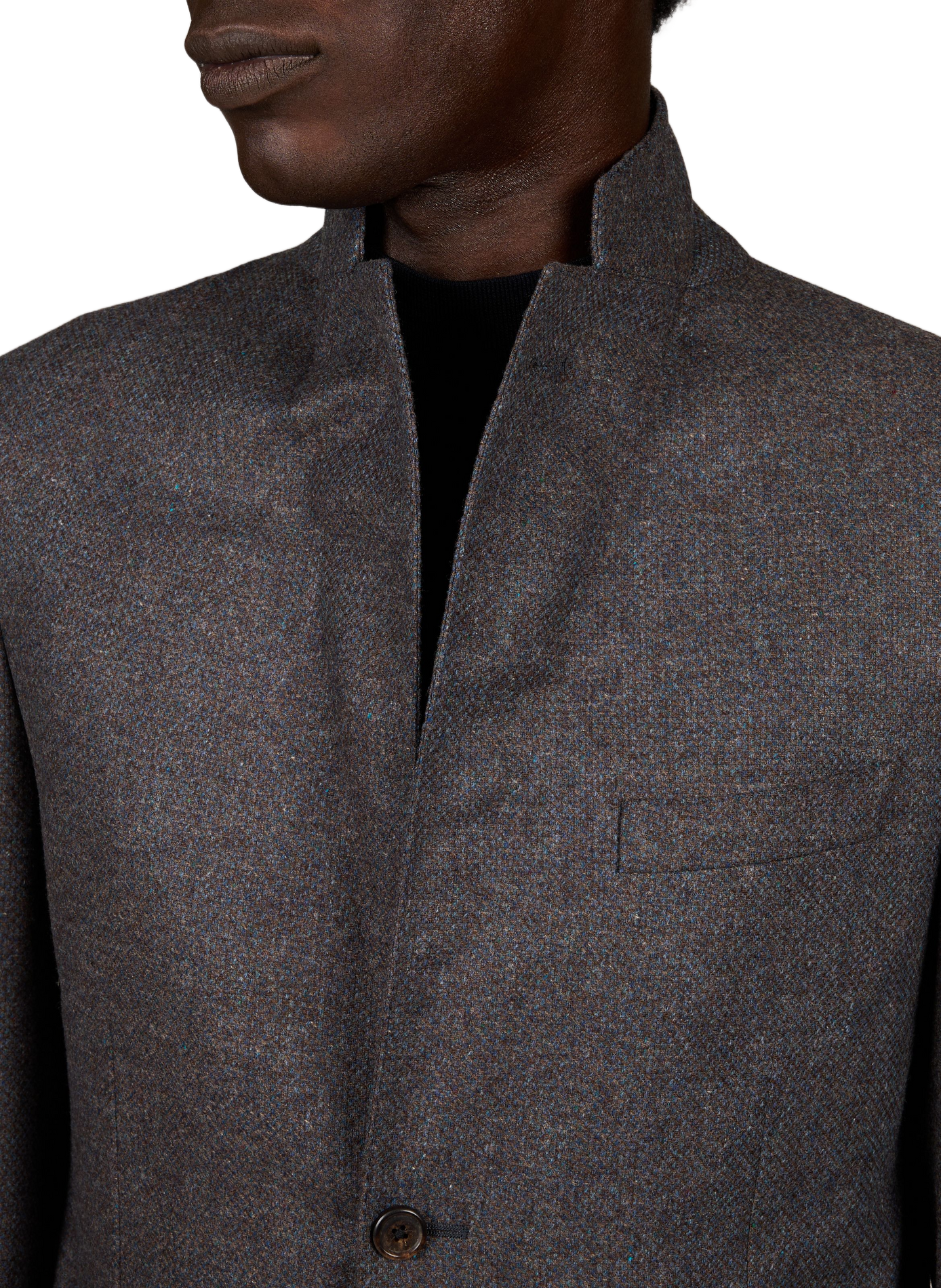 Blazer droit en laine et cachemire CORNELIANI Bleu