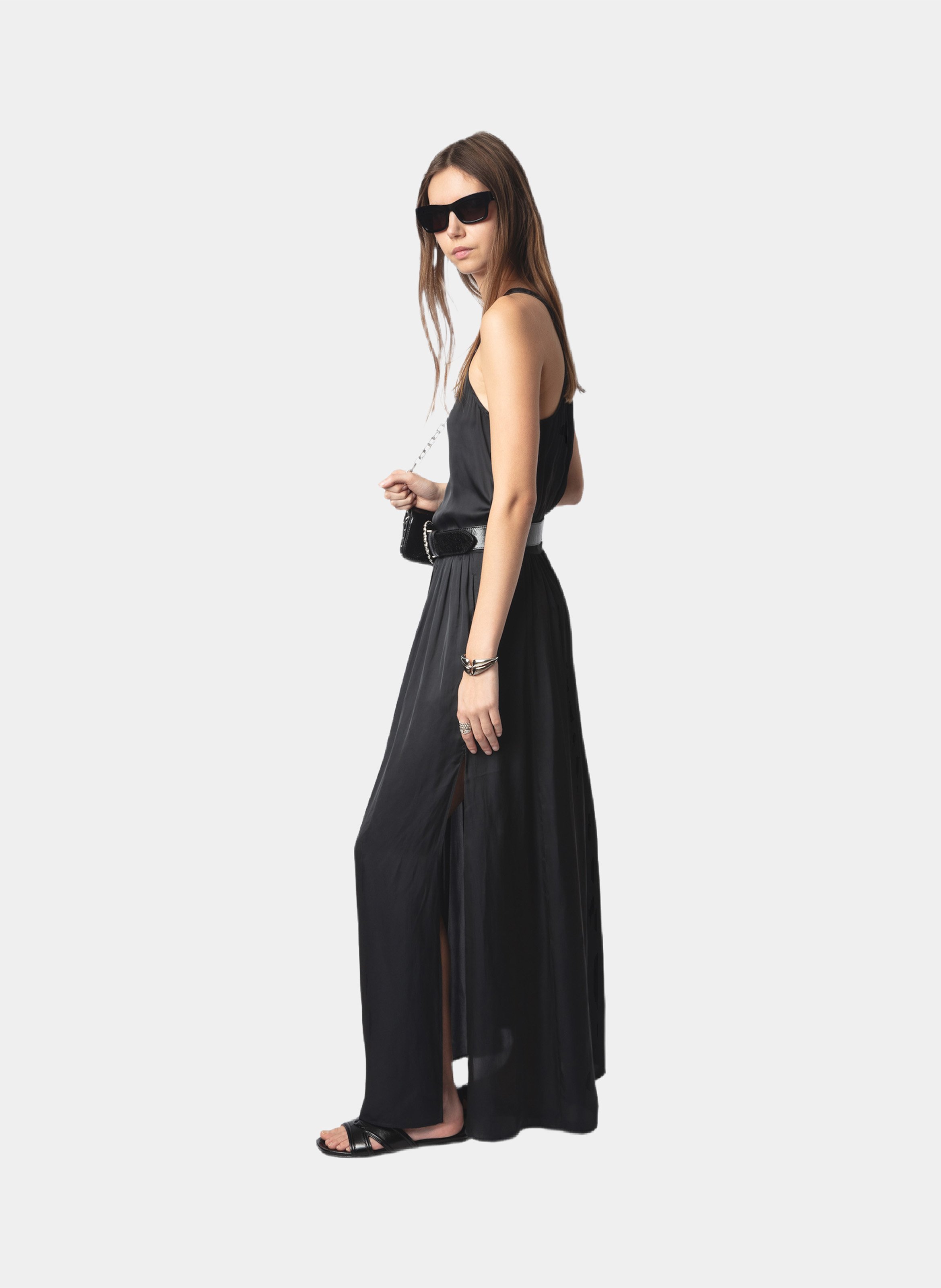 Lange satijnen rok Jady ZADIG&VOLTAIRE Zwart