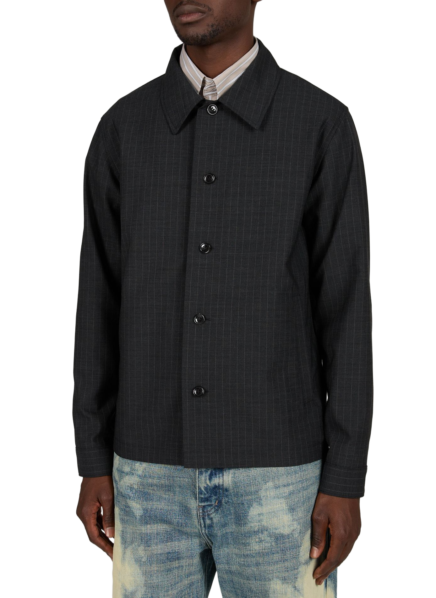 Striped Zander shirt NN.07 Grey