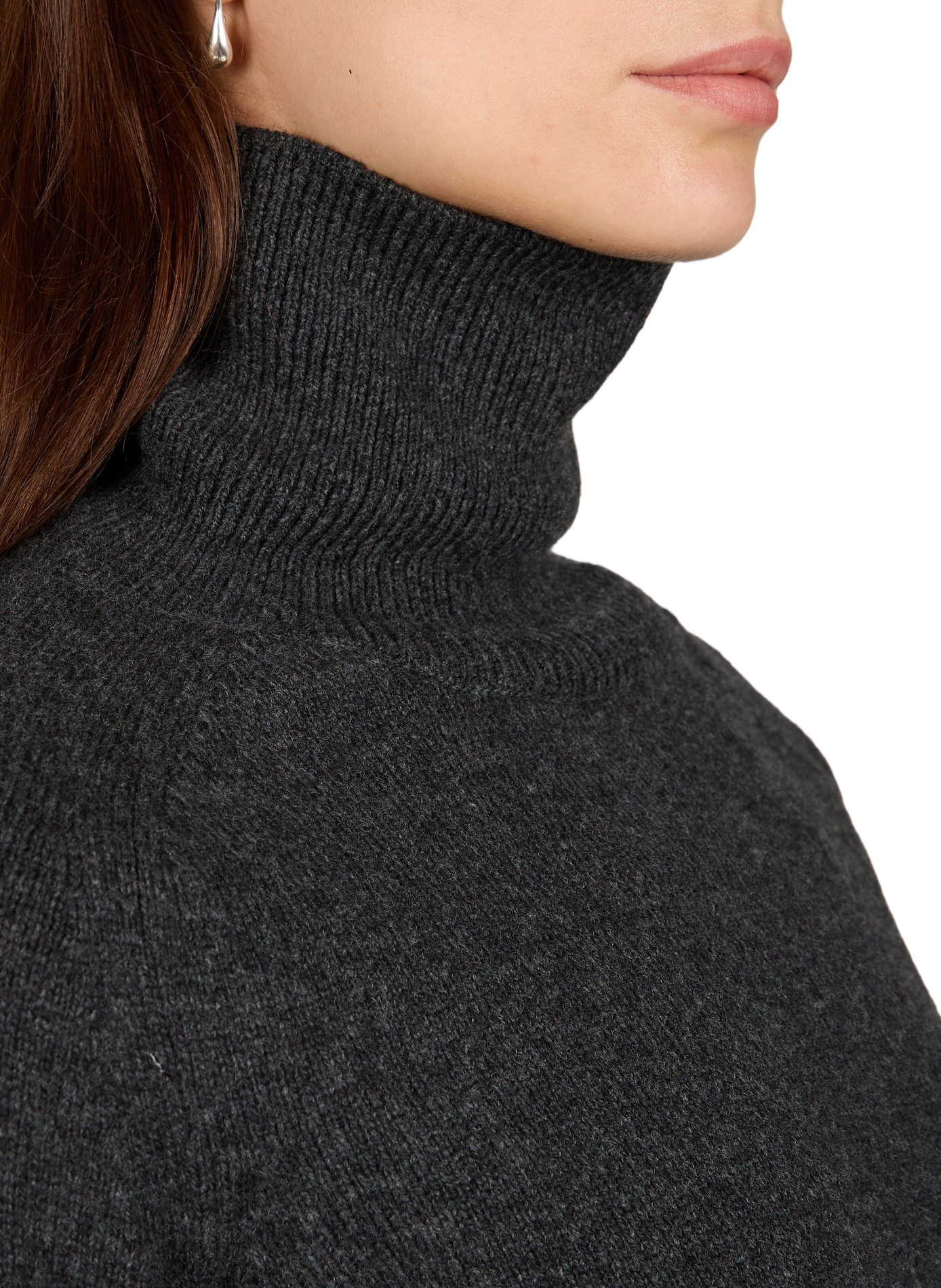 Oversized wool turtleneck sweater VICTORIA BECKHAM Grey