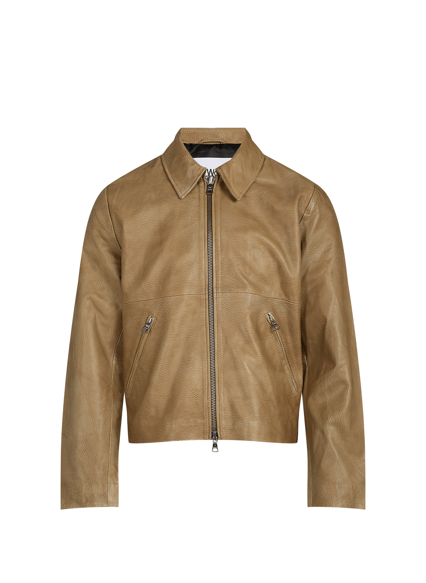 Oversized leather jacket WON HUNDRED Brown
