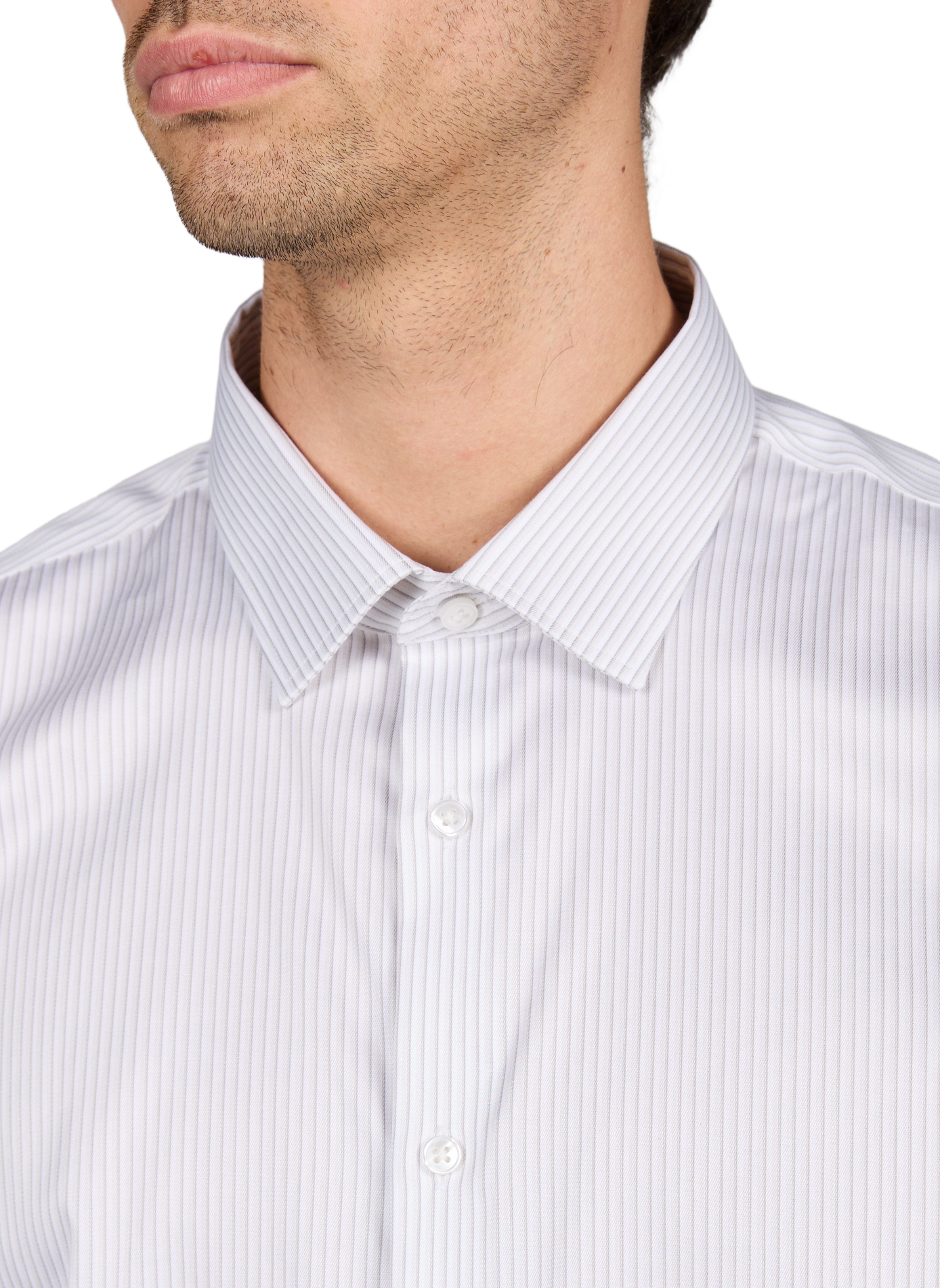 Slim fit shirt in blended cotton CALVIN KLEIN Beige