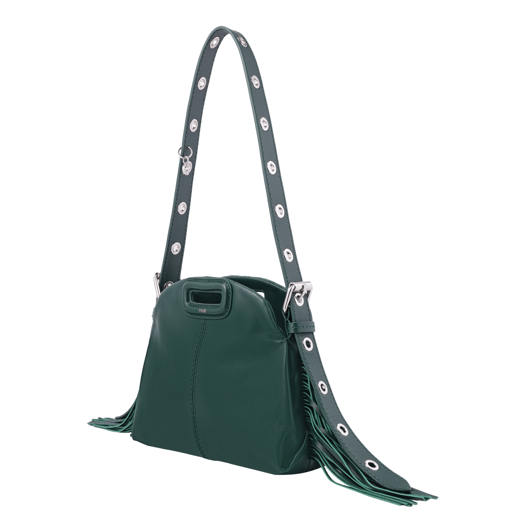 Sac bandoulière en cuir MAJE Vert