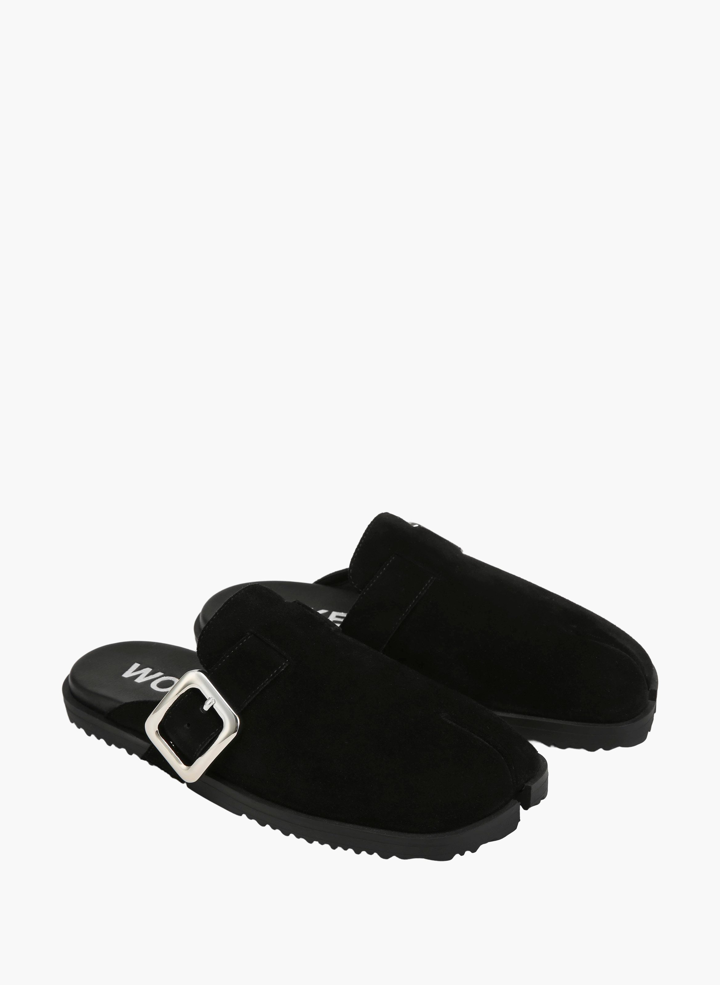 Mules lola en daim NAKED WOLFE Noir