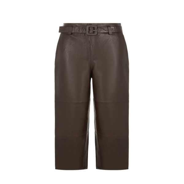 Gestuz Belted Leather Trousers