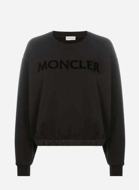 Cotton-blend logo sweatshirt BlackMONCLER 