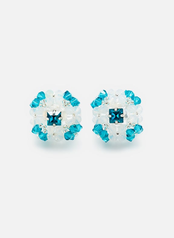 Pearl earrings Blue by KISSES X KISSES X Pearl earrings Blue