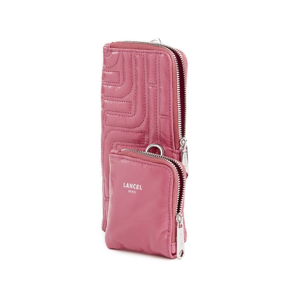 Pochette pour téléphone et écouteurs en cuir