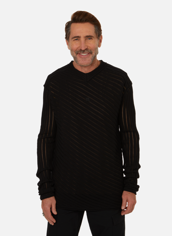 MISBHV Transparent and openwork sweater Black