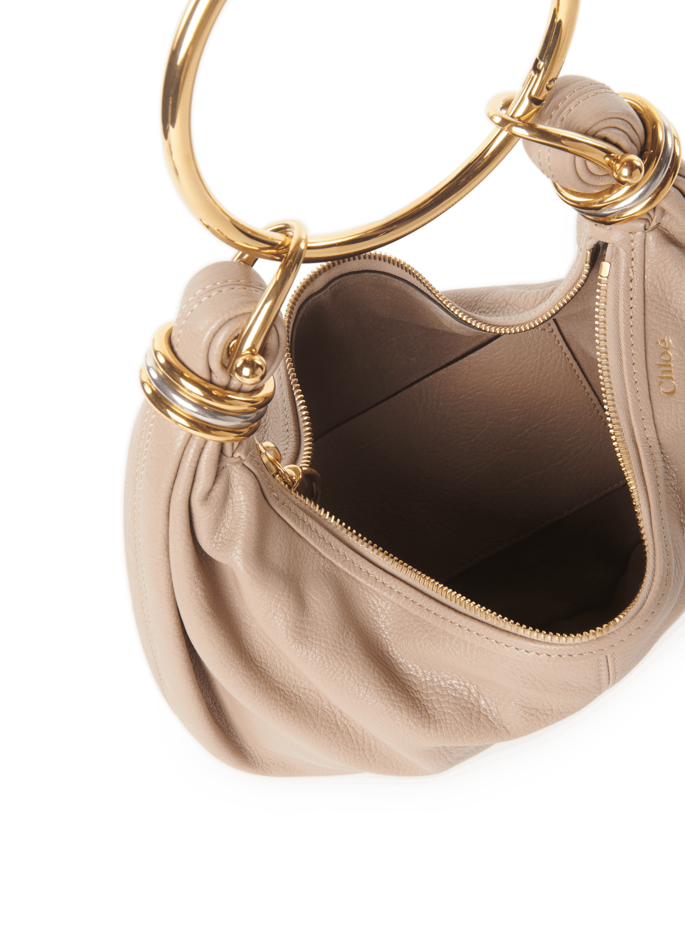 Petit sac Hobo Bracelet en cuir CHLOÉ Gris