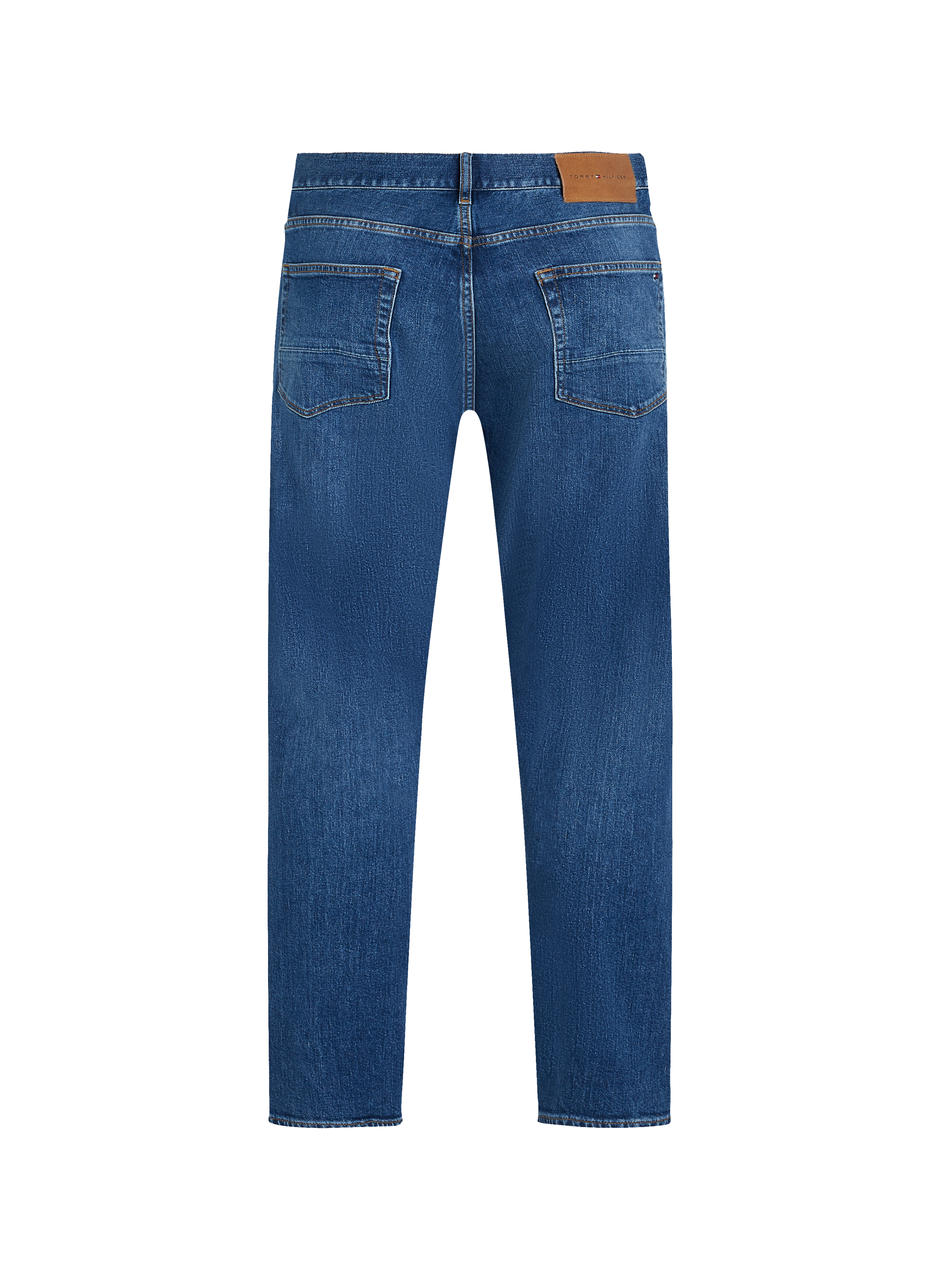 Jean droit en coton mélangé TOMMY HILFIGER Bleu