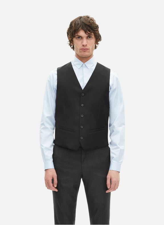 Gilet de costume en laine coupe tailleur Noir by THE KOOPLES THE KOOPLES Gilet de costume en laine coupe tailleur Noir