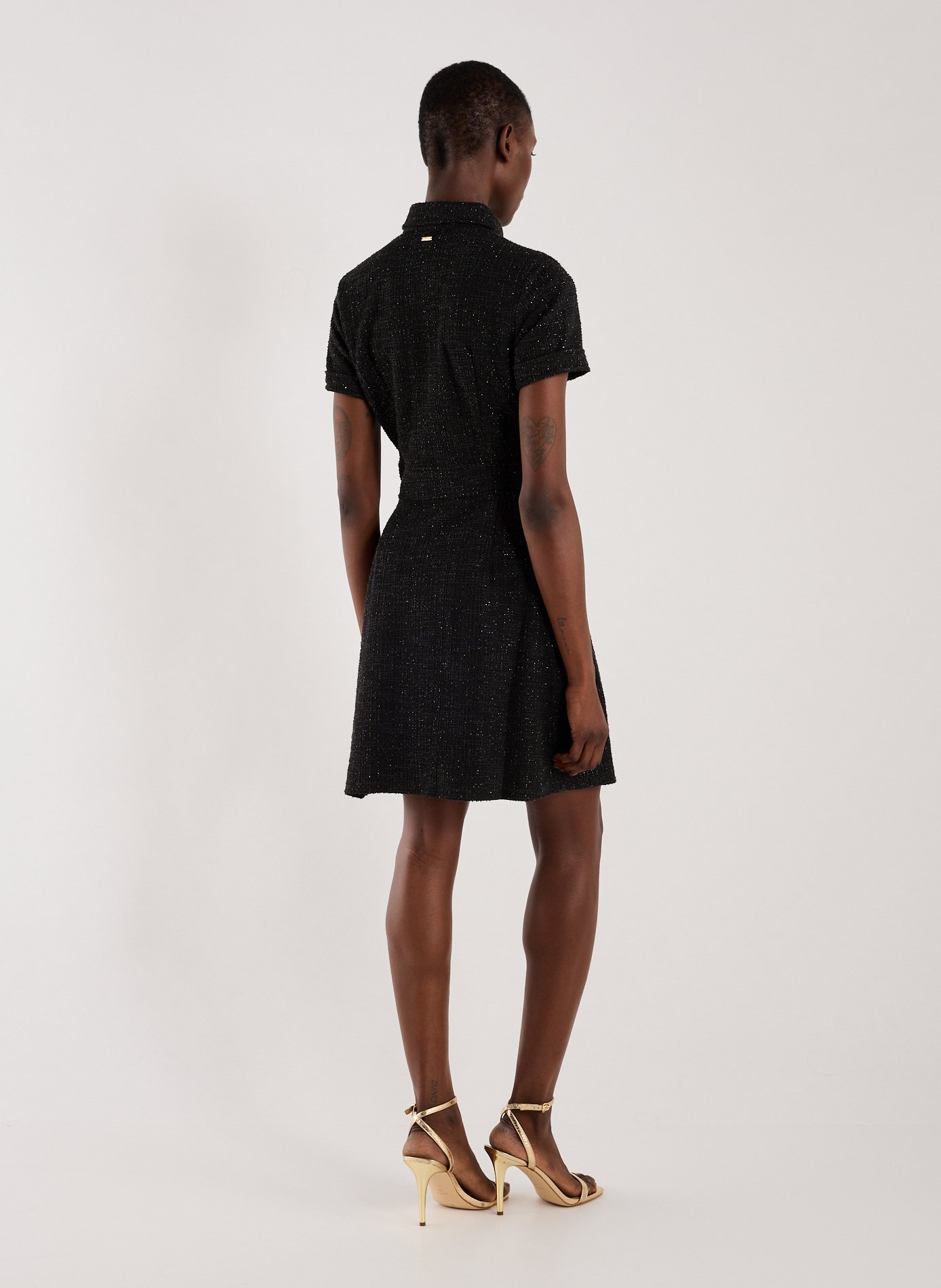 Fitted mini tweed dress GUESS Multicolour