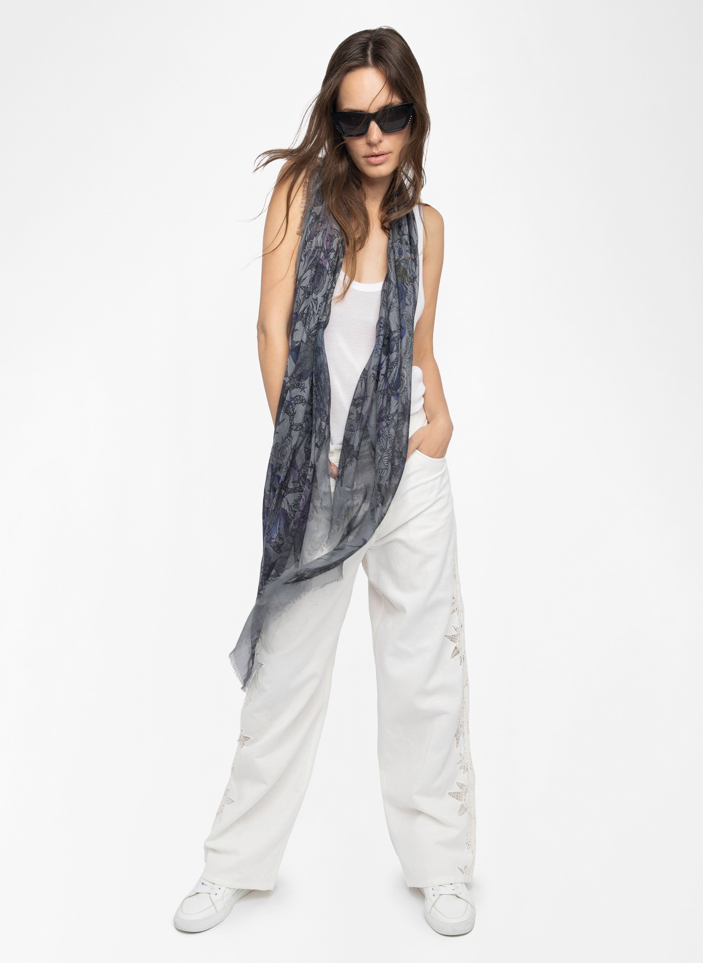 Foulard kerry ZADIG&VOLTAIRE Gris