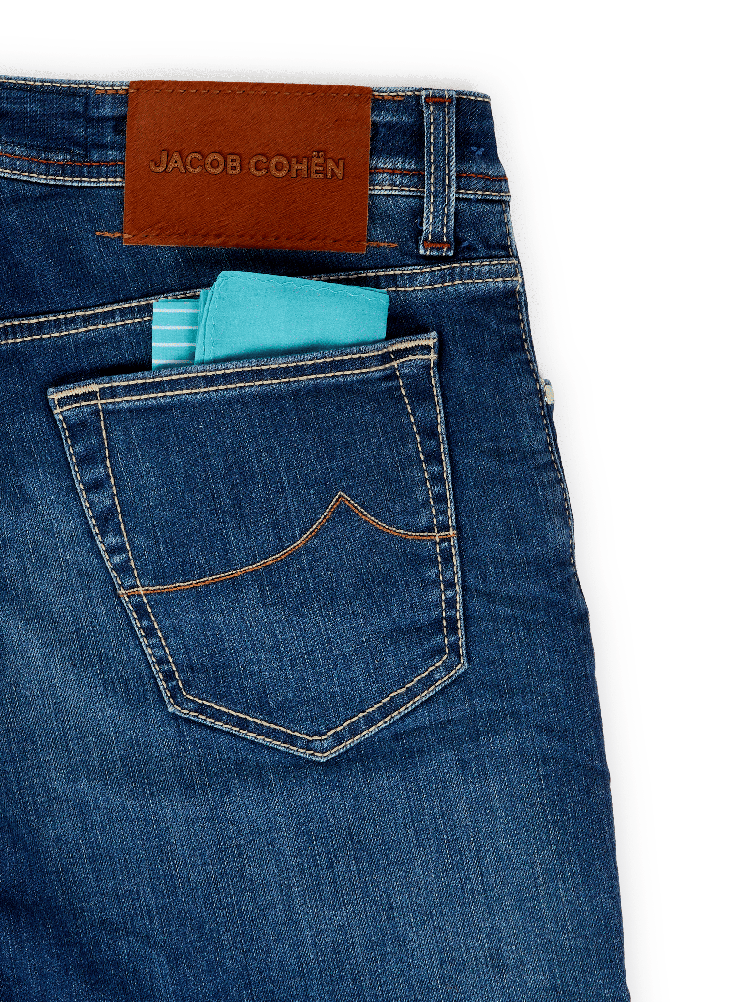 Cotton-blend slim-fit jeans JACOB COHEN Blue
