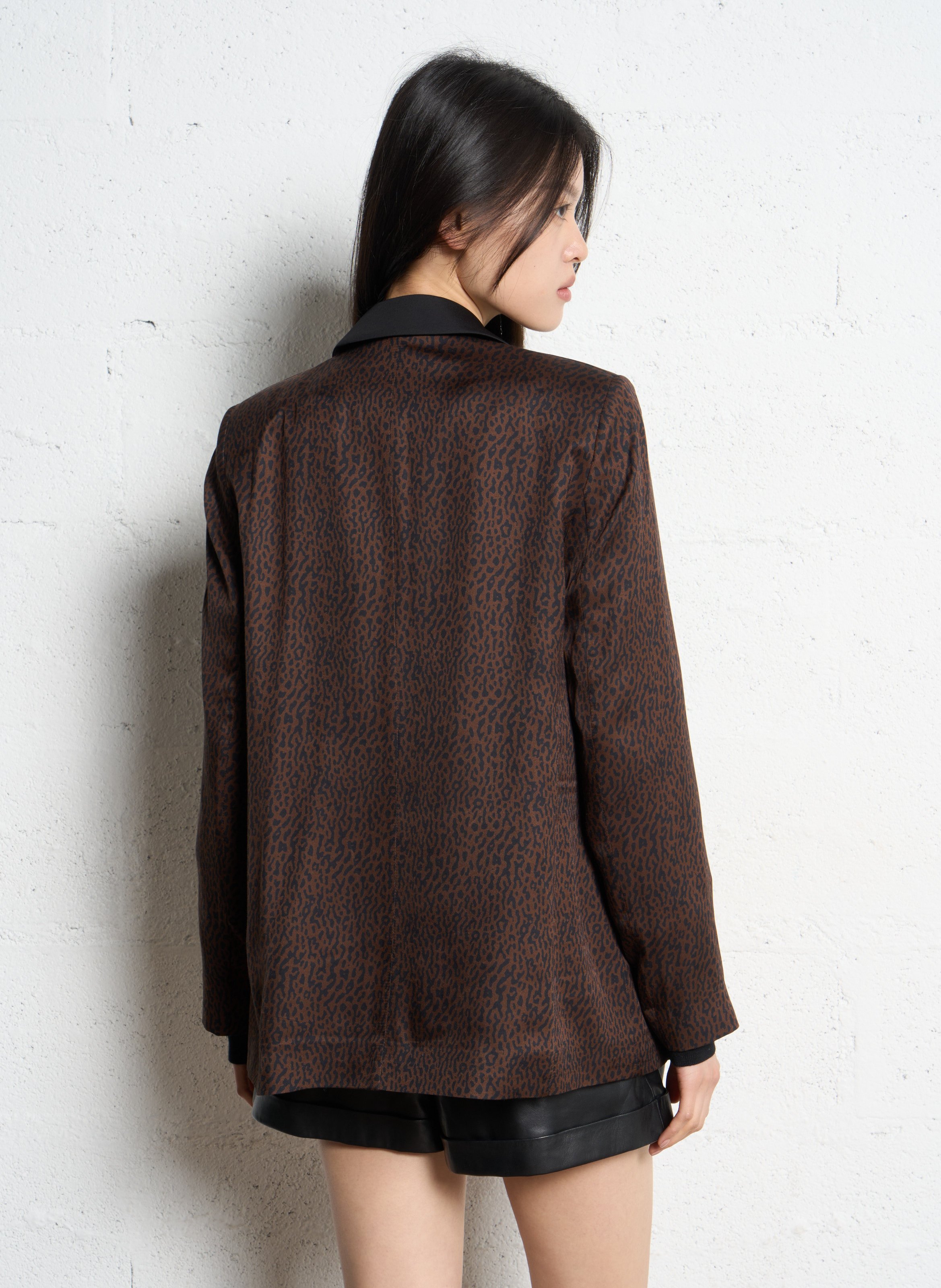 Veste tailleur imprimée IKKS Marron