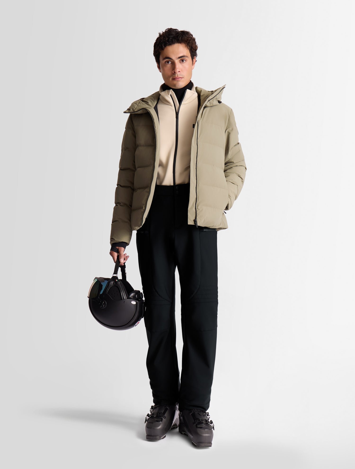 Blouson de ski constant col montant coupe oversize FUSALP Kaki