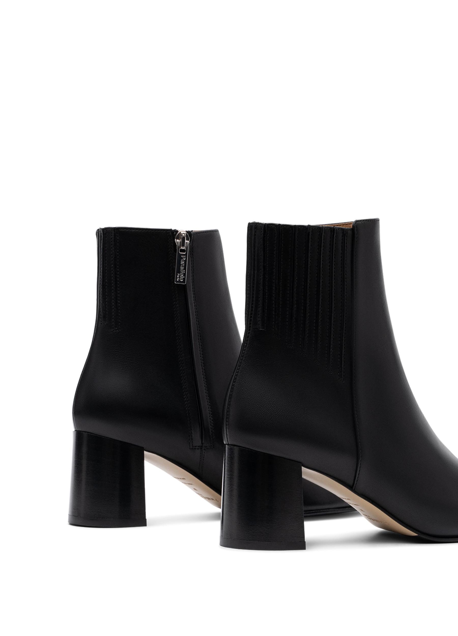 Bottines novo en veau lisse PARALLELE Noir