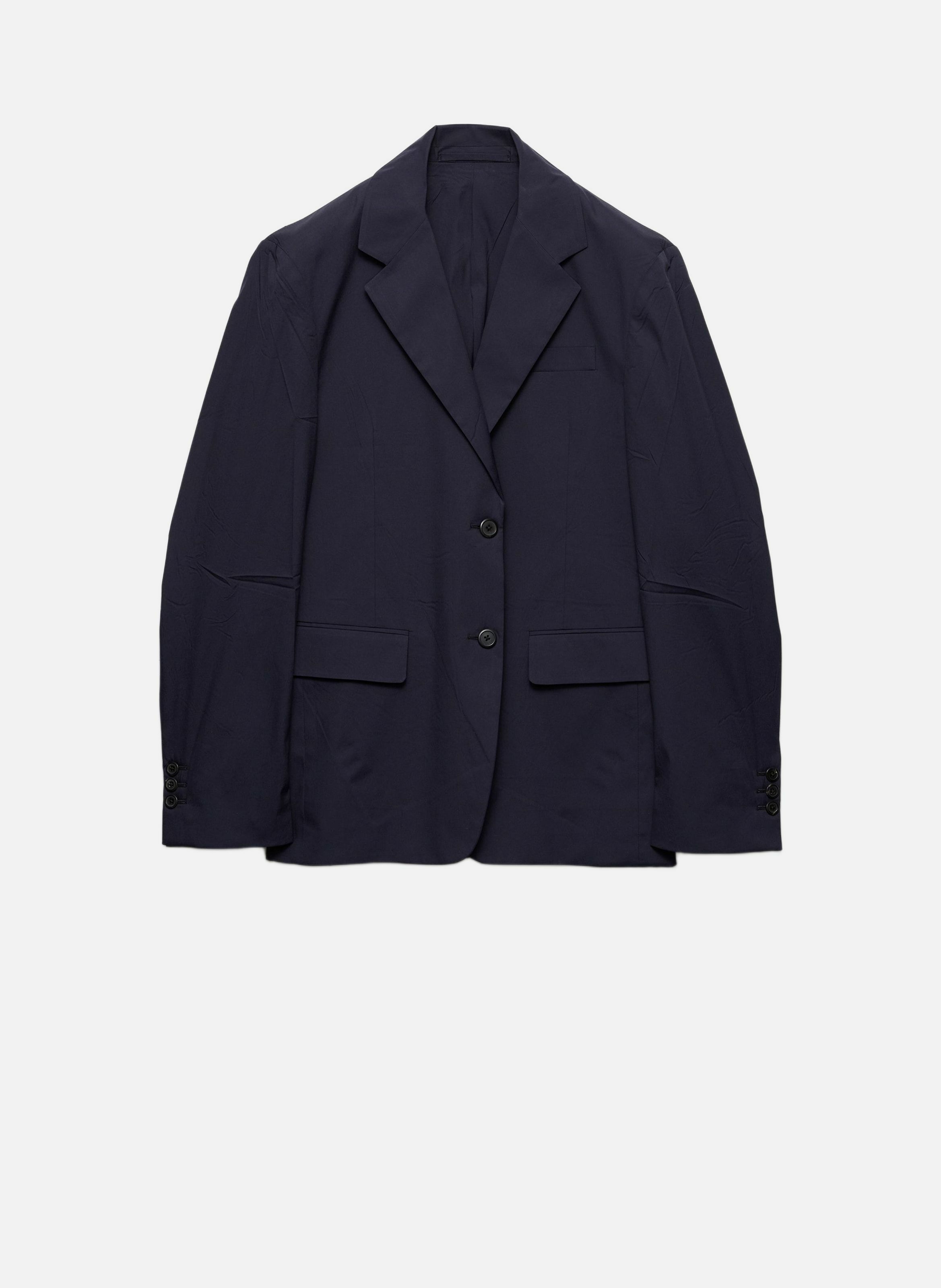 Veste droite en popeline stretch PRADA Bleu