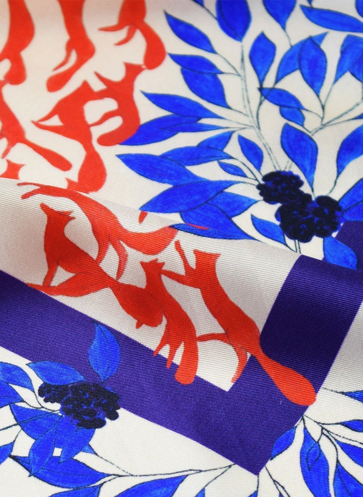 Pas de deux - Carré 75 imprimé en soie PETITJEAN PARIS Multicolore