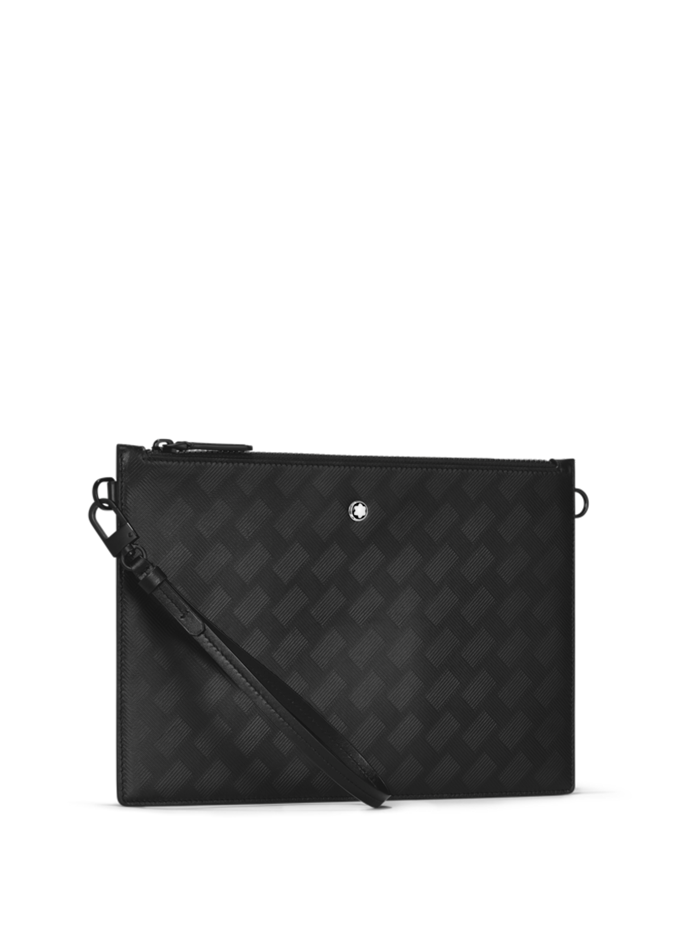 Textured leather clutch MONTBLANC Black