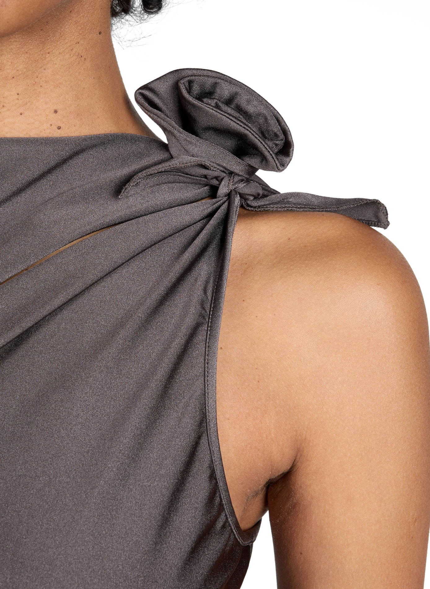 Robe longue satinée COPERNI Gris