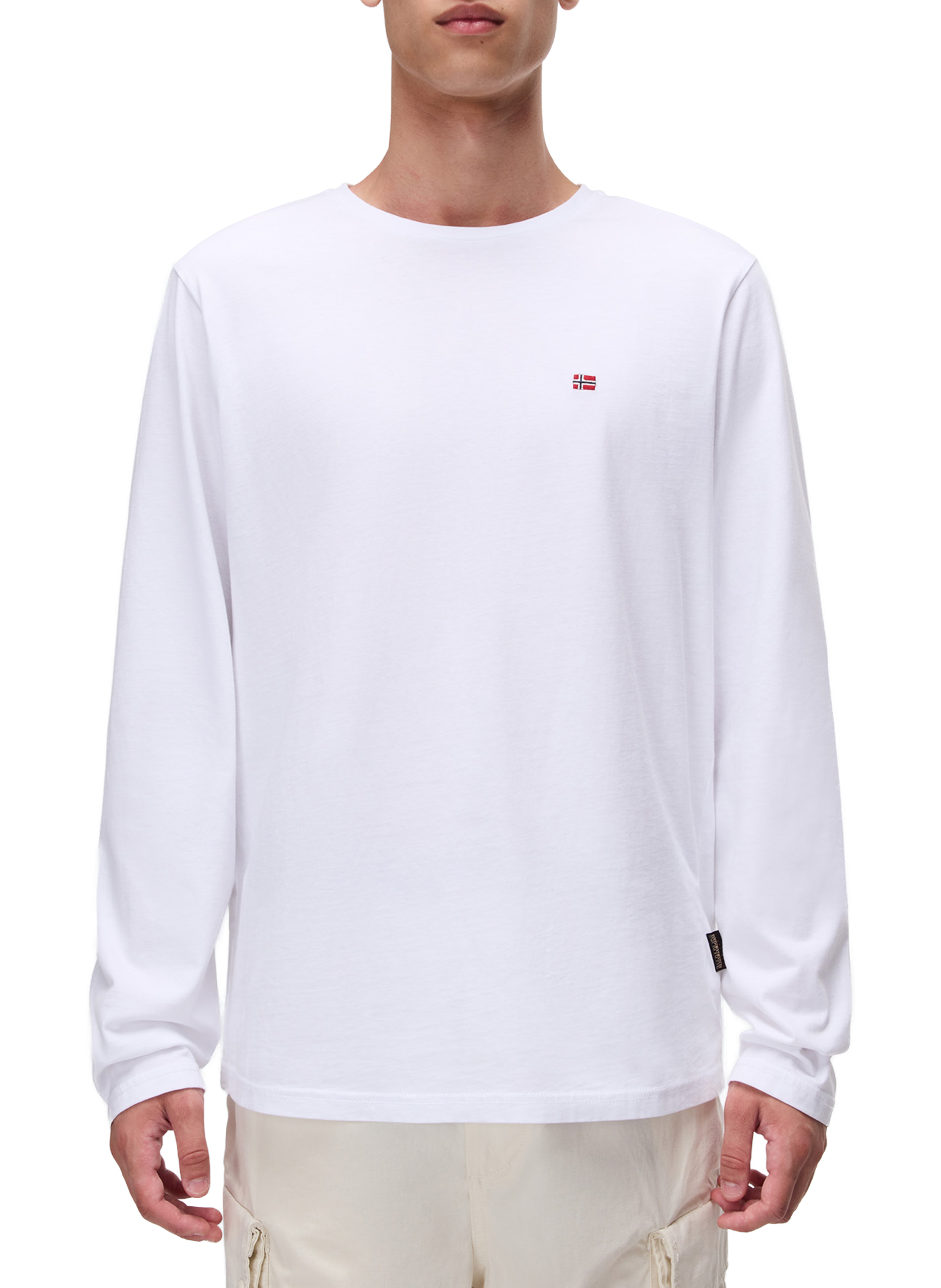 T-shirt manches longues en coton NAPAPIJRI Blanc