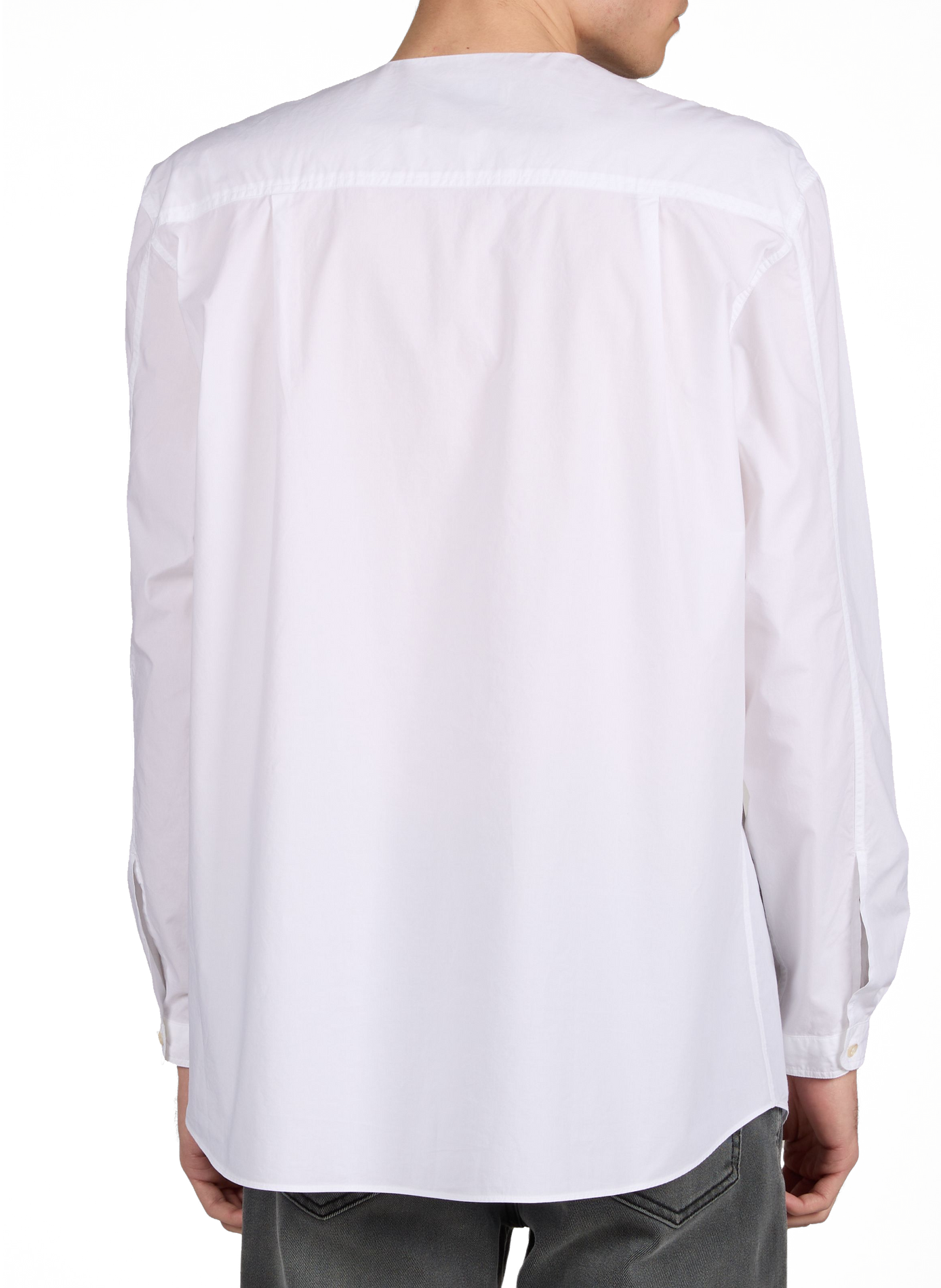 Chemise encolure V en coton OFFICINE GENERALE Blanc