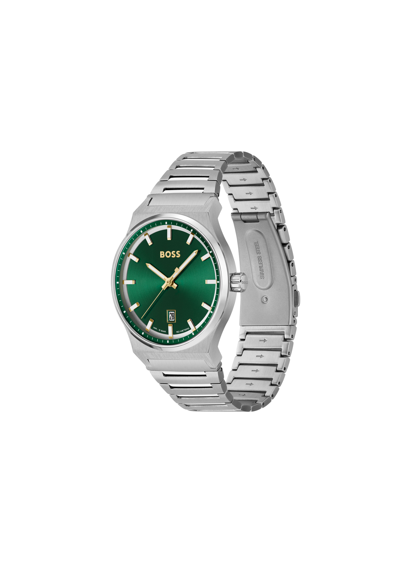Montre quartz Candor en acier inoxydable BOSS MONTRES Vert