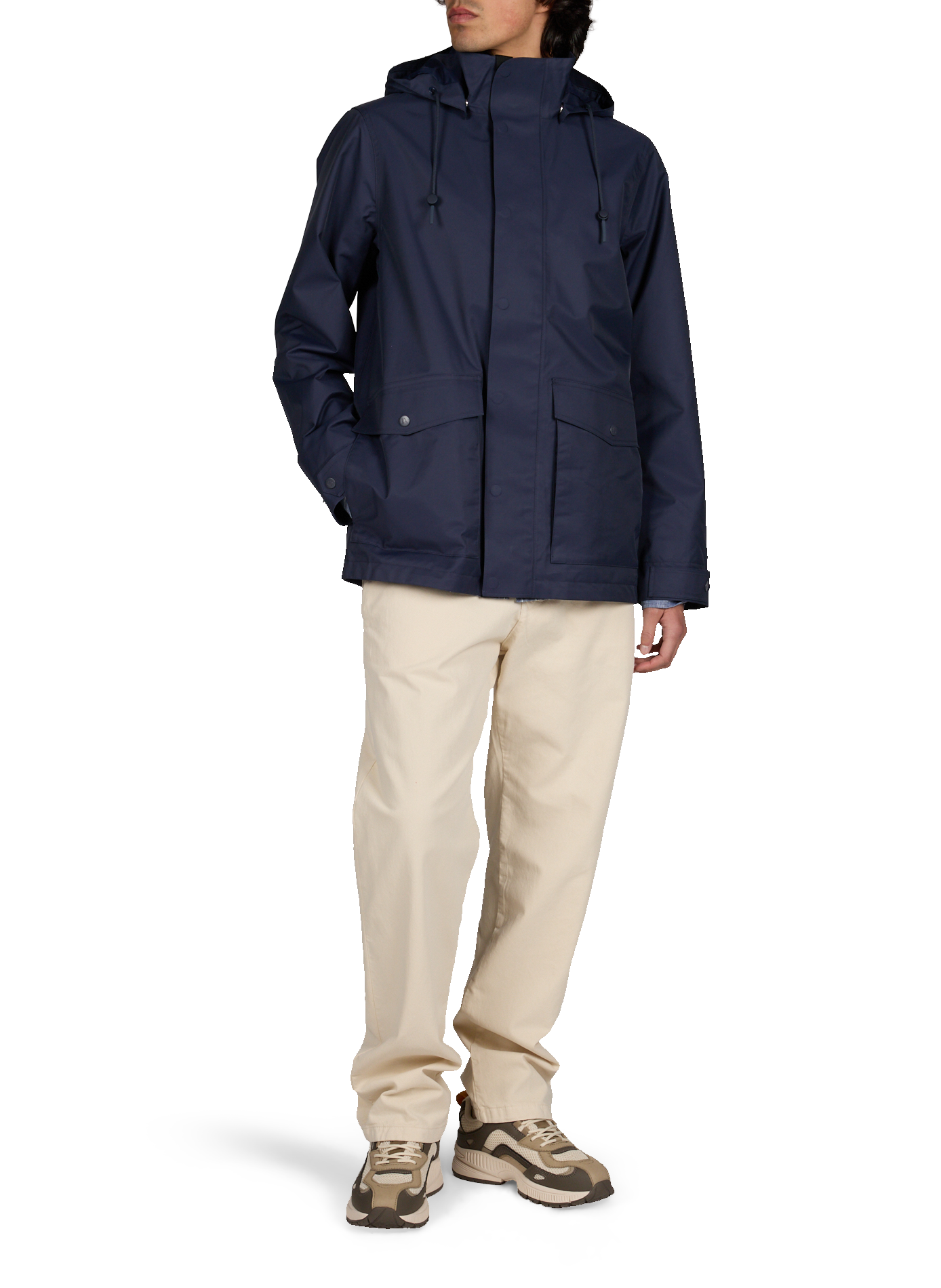 Chemise droite à rayures en lin GANT Bleu