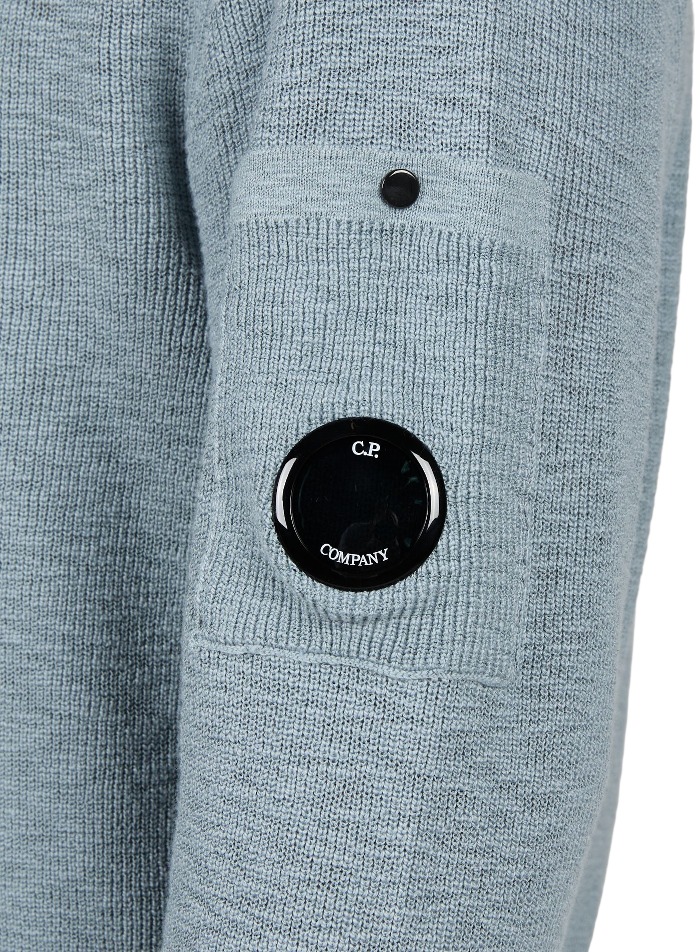 Straight round neck sweater in blended cotton CP COMPANY Blue